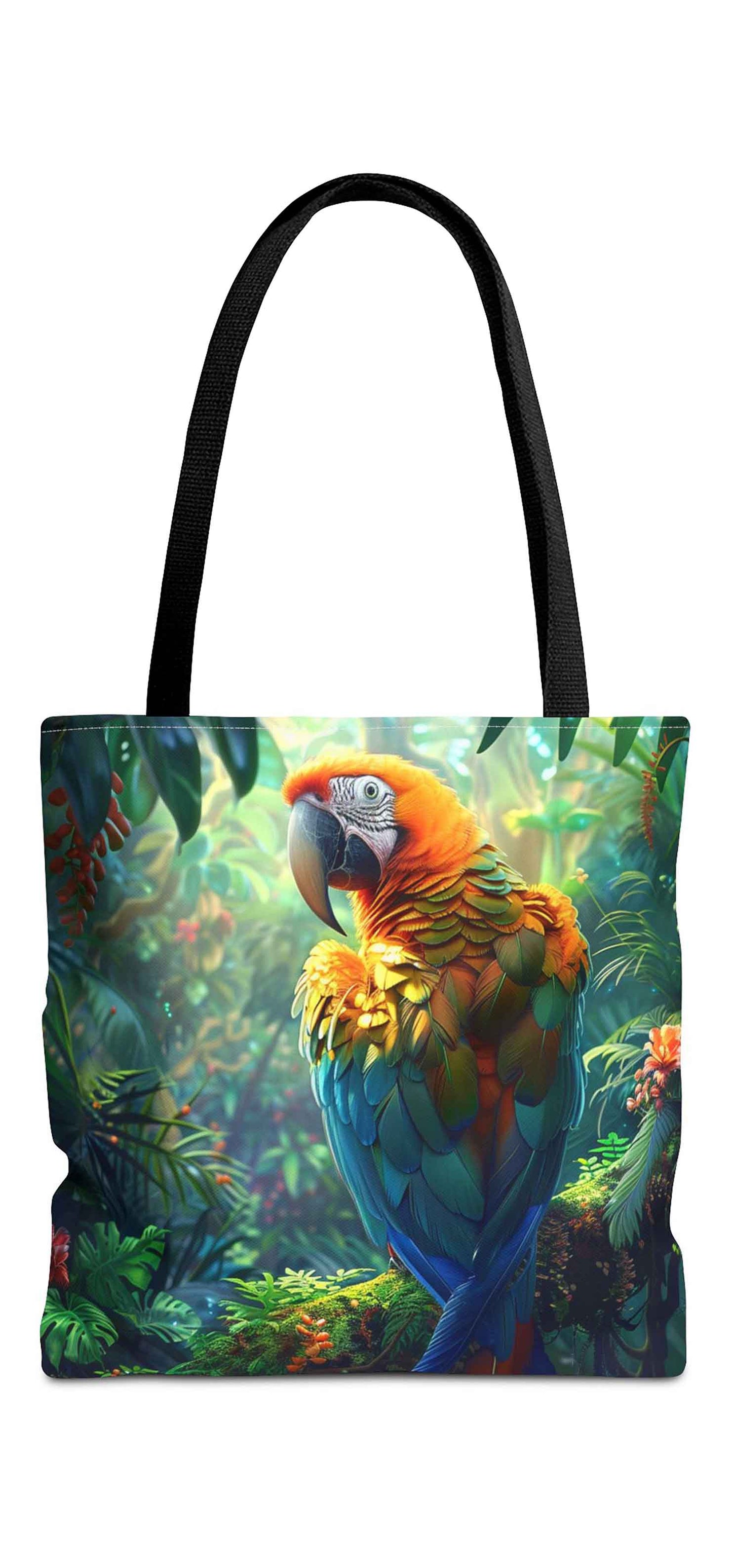Rainforest Radiance Parrot Tote Bag