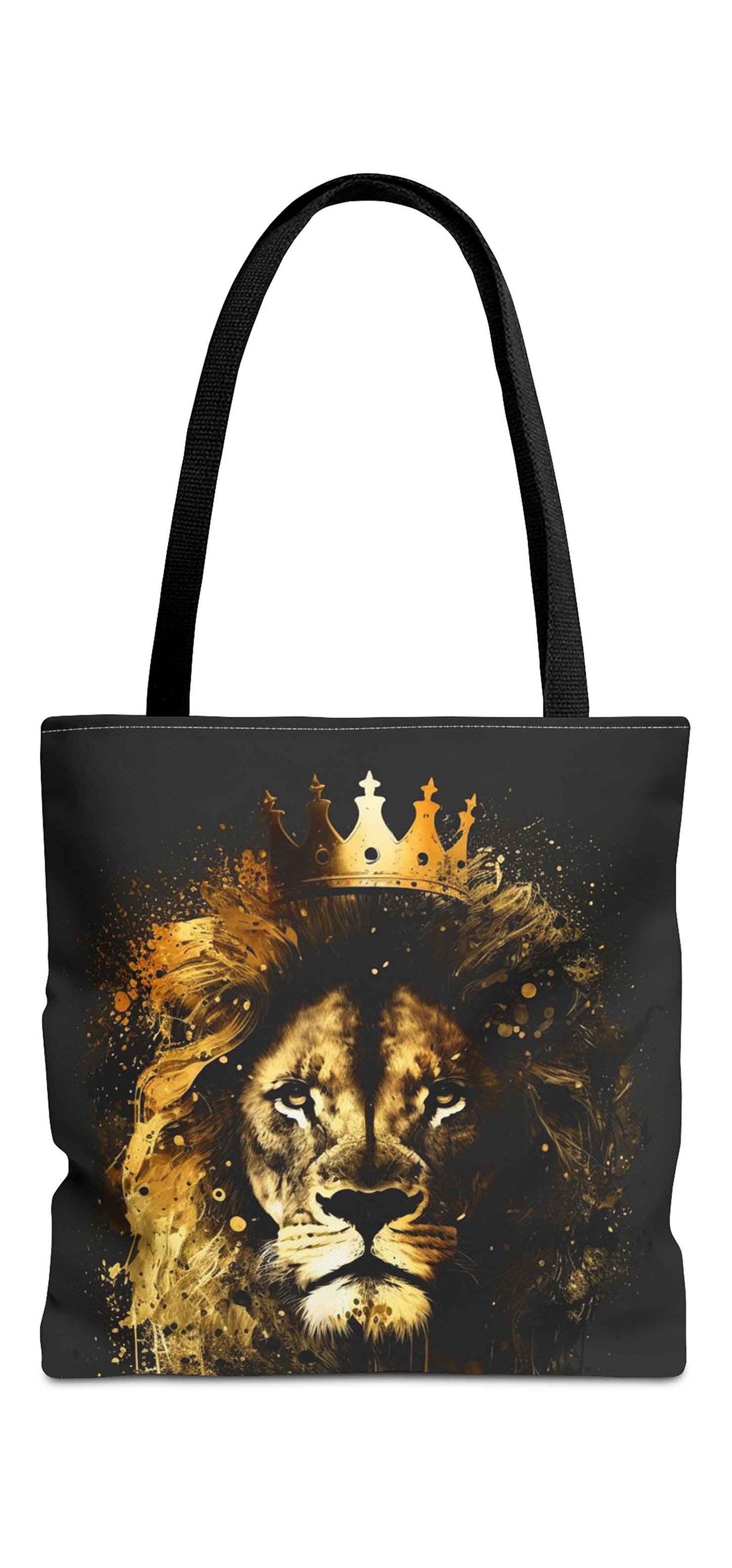 Crowned Courage Lion Tote Bag