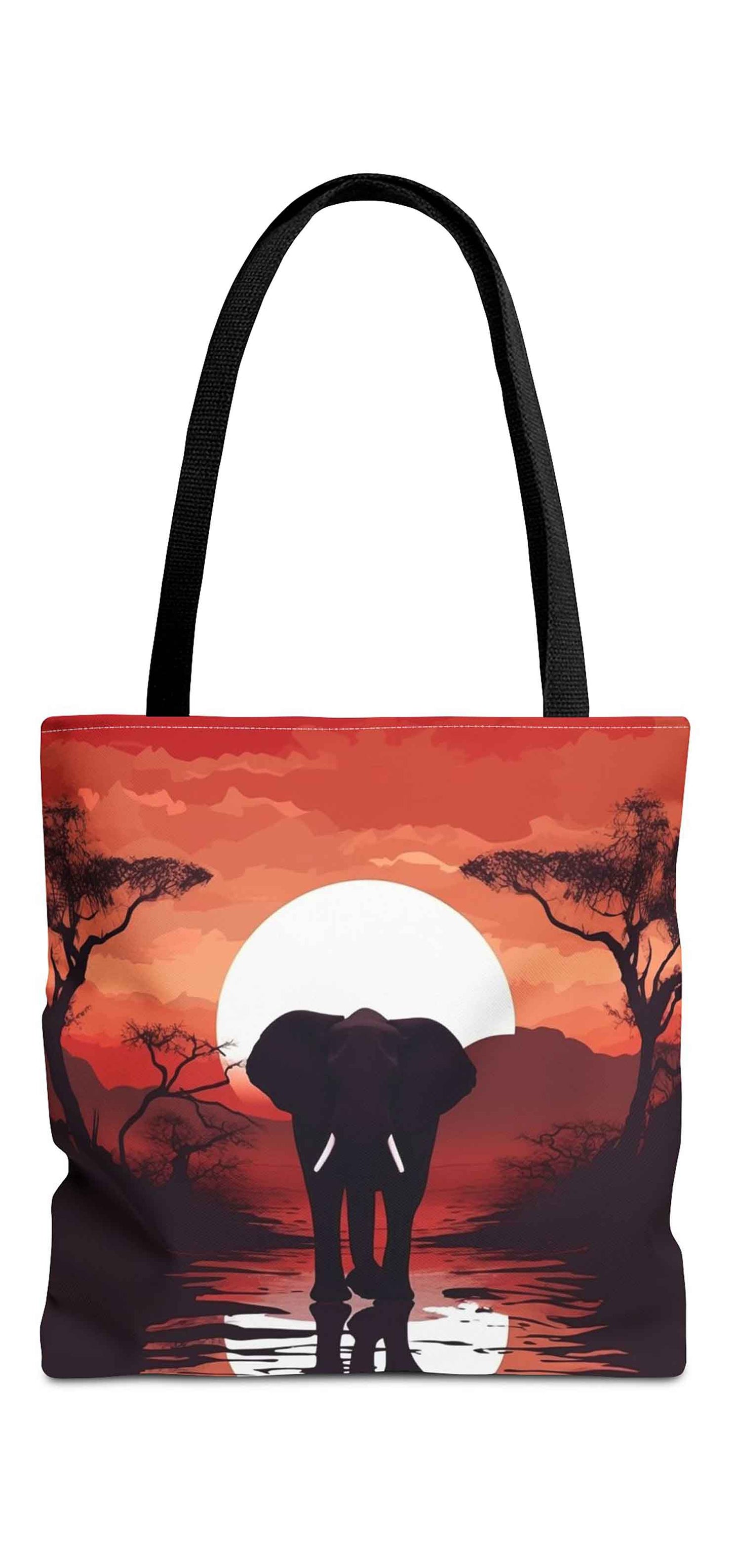 Sunset Safari Elephant Tote Bag