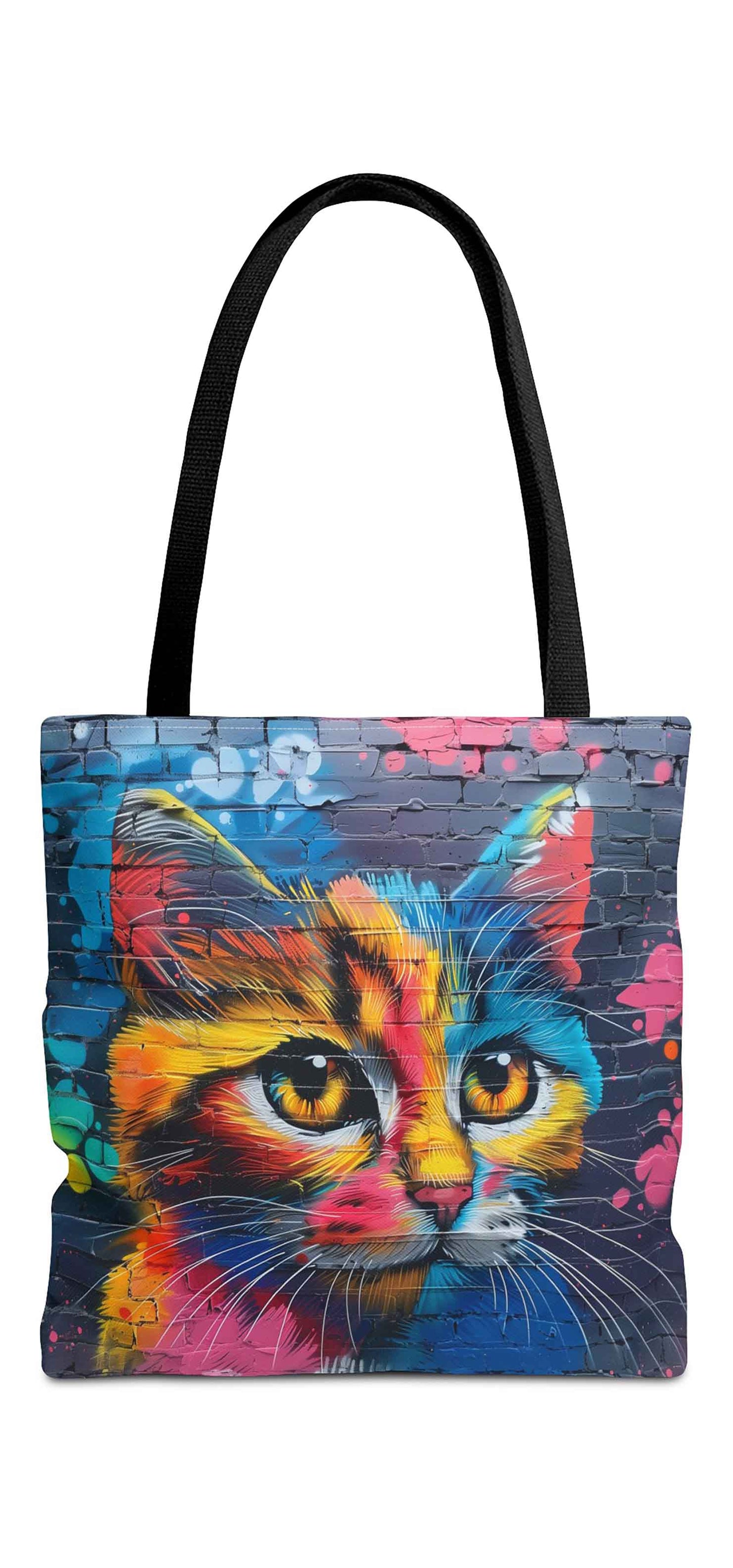 Street Art Cat Tote Bag