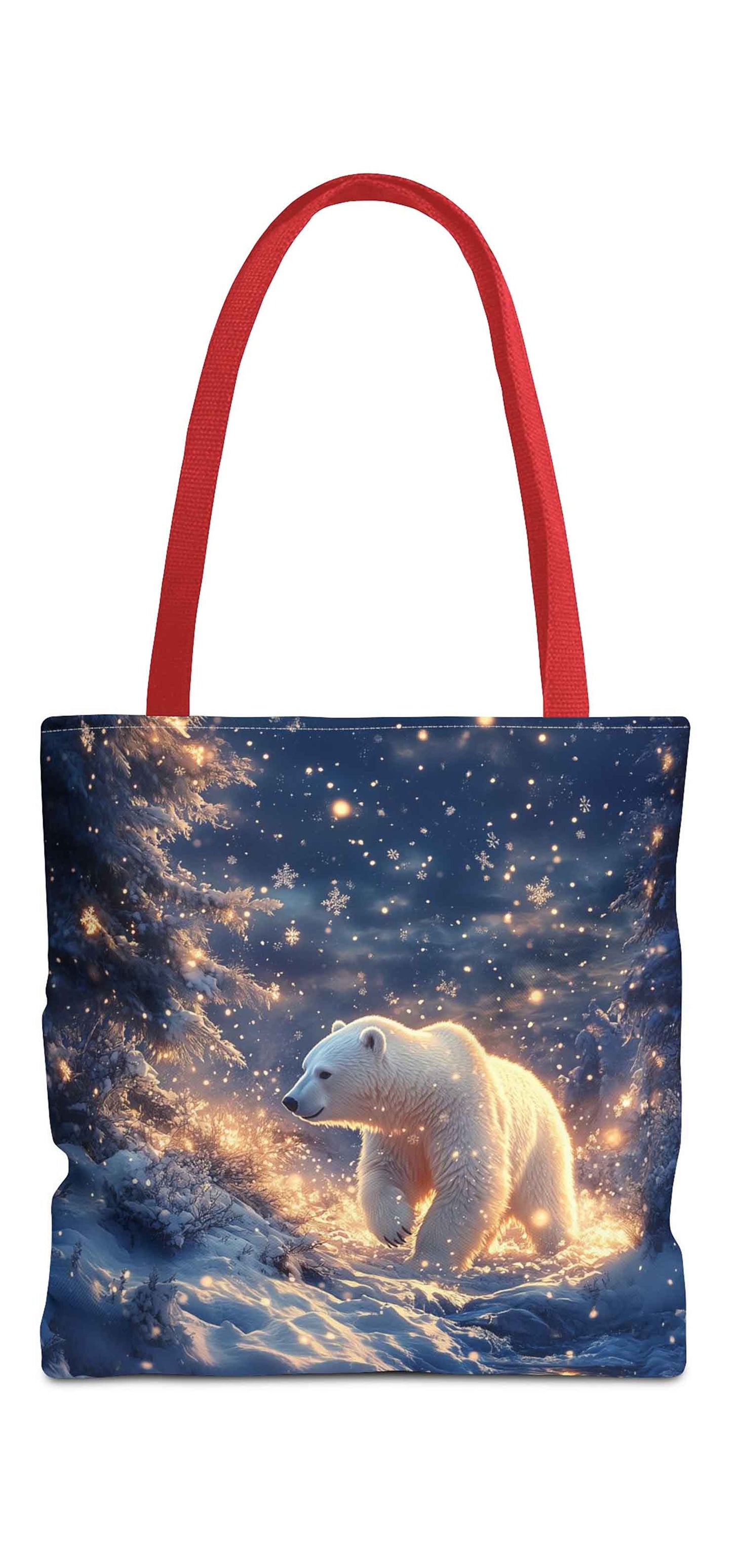 Starlit Arctic Dreams Polar Bear Tote Bag