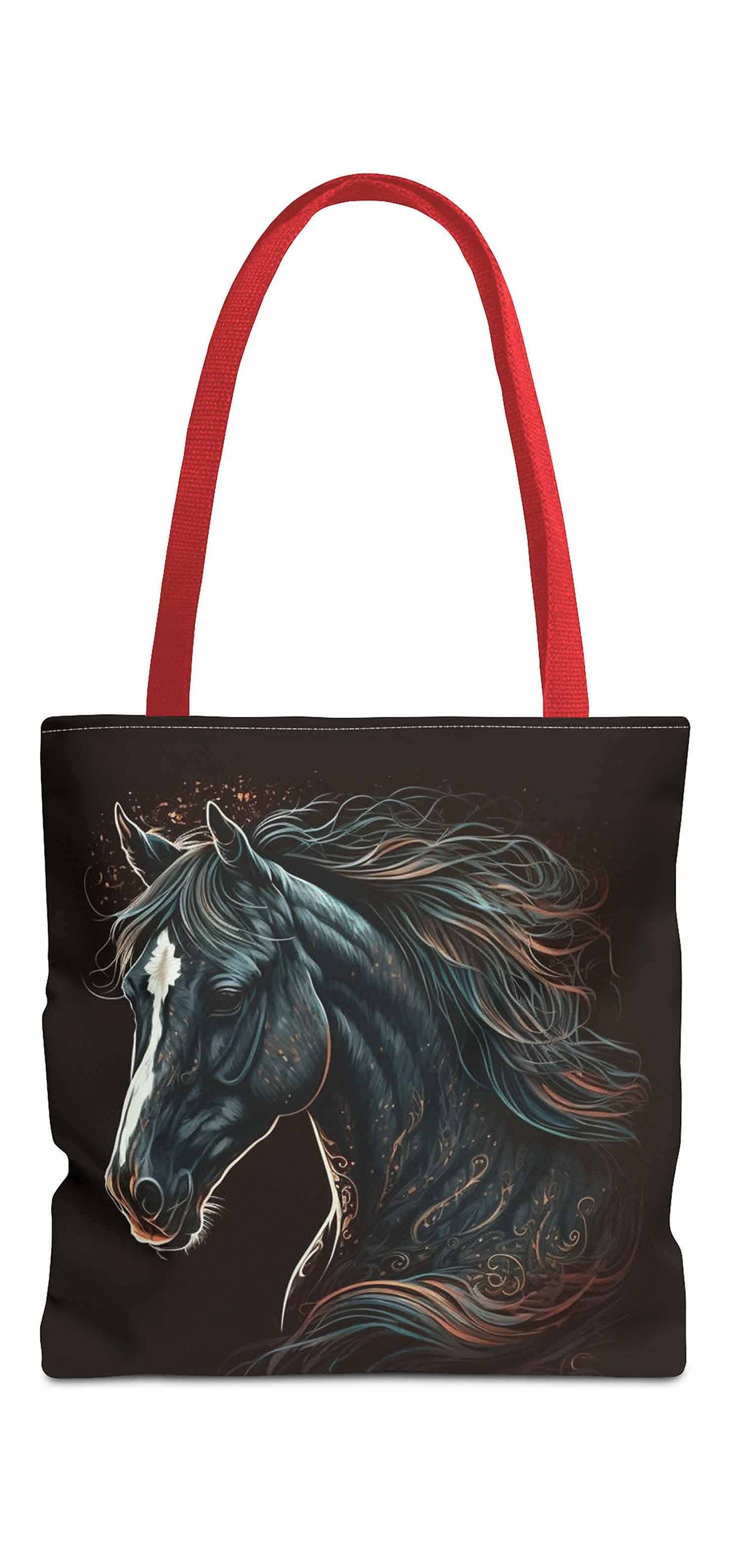 Elegant Black Horse Tote Bag