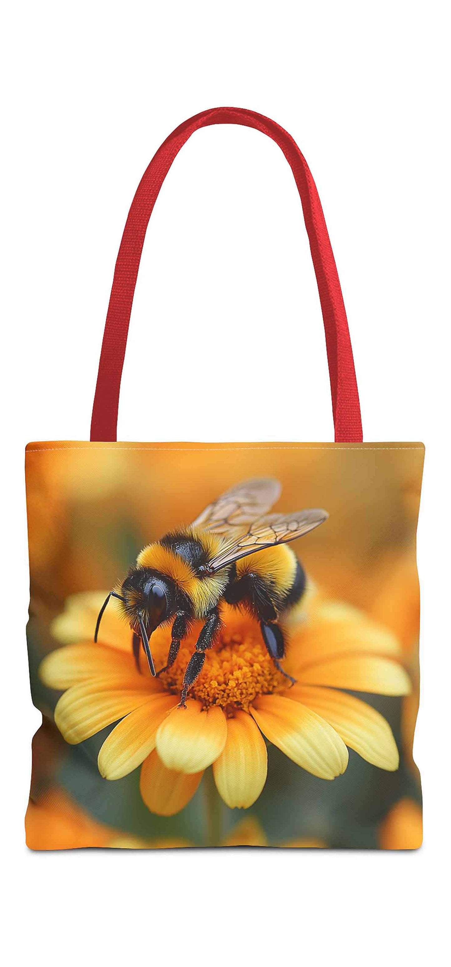 Golden Bloom Bumblebee Tote Bag