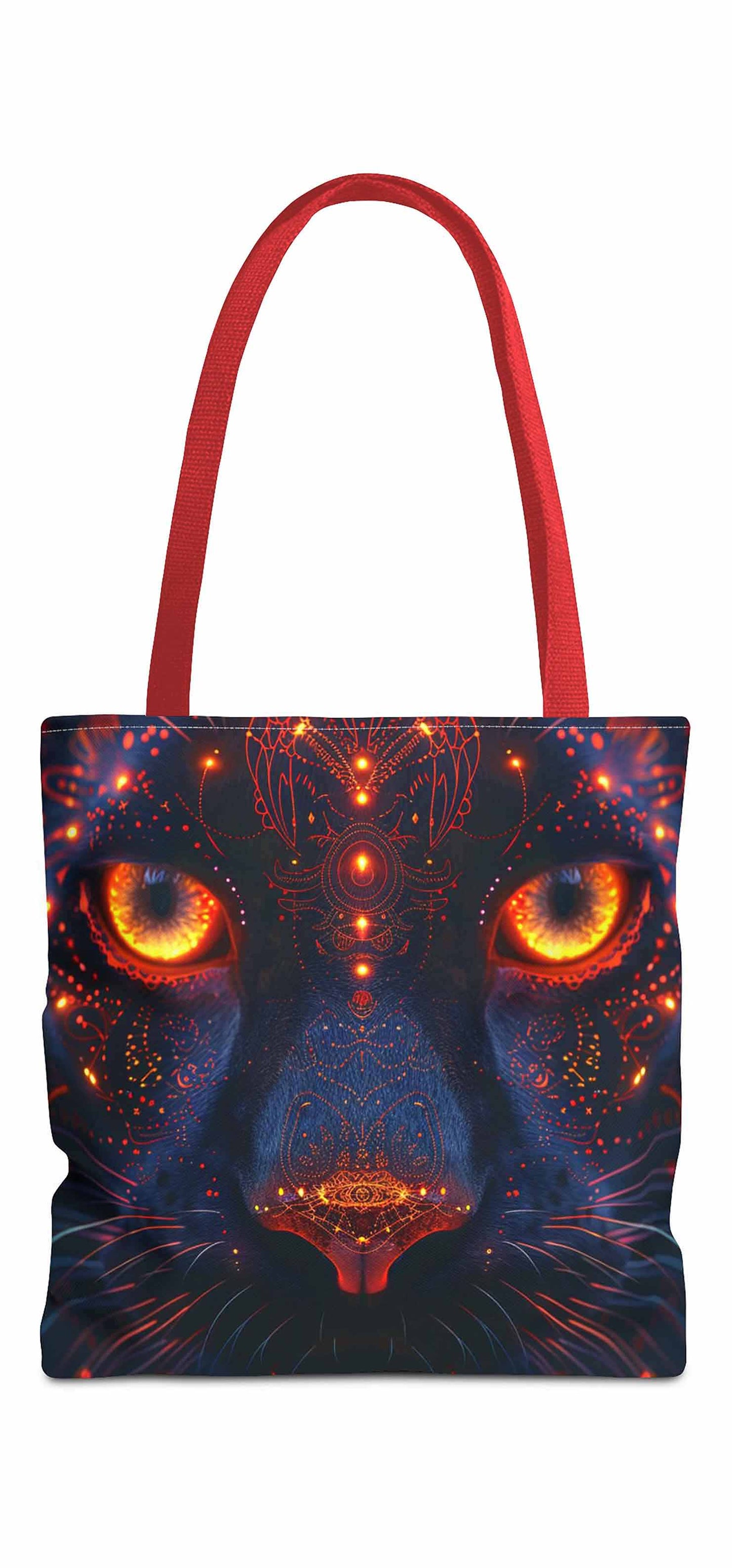 Inferno Gaze Cat Tote Bag