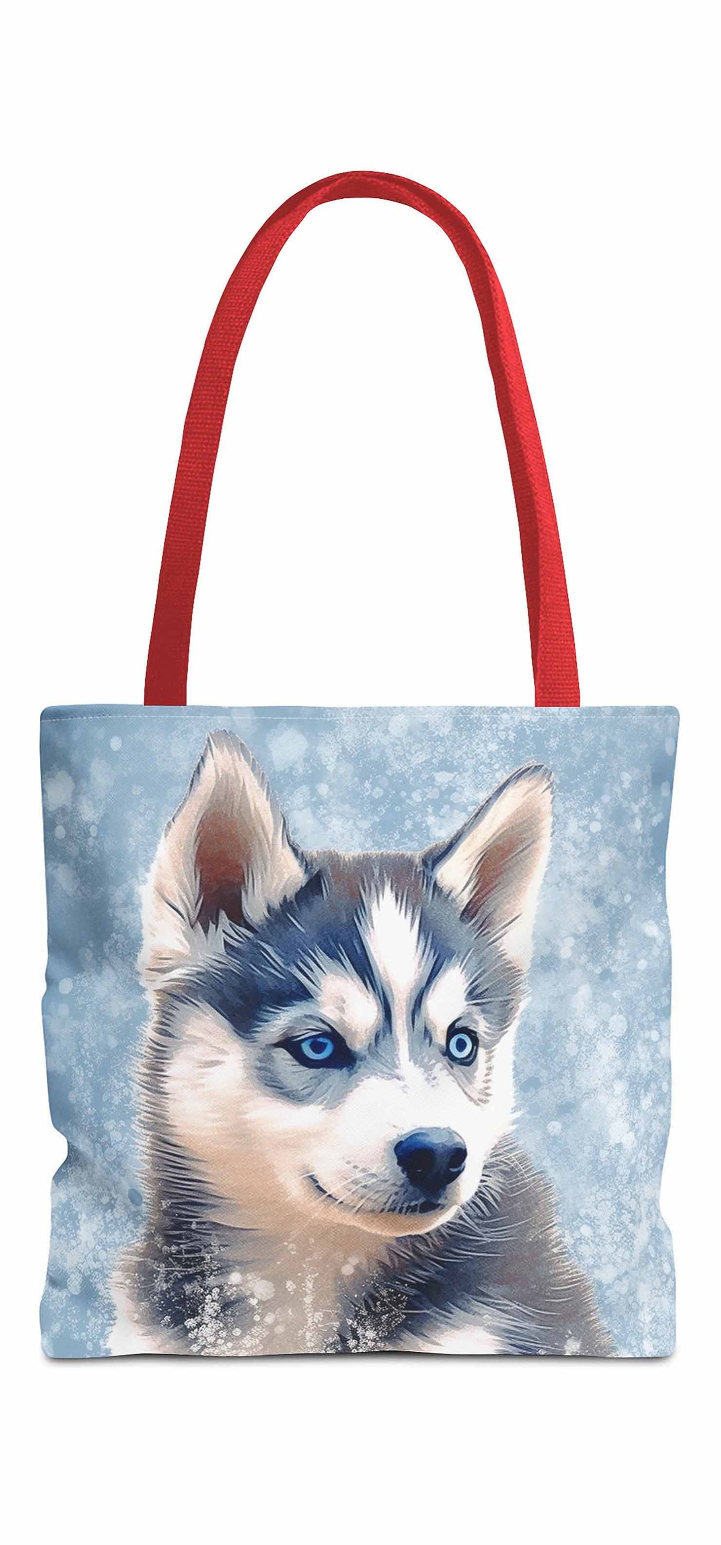Frosty Paws Husky Tote Bag