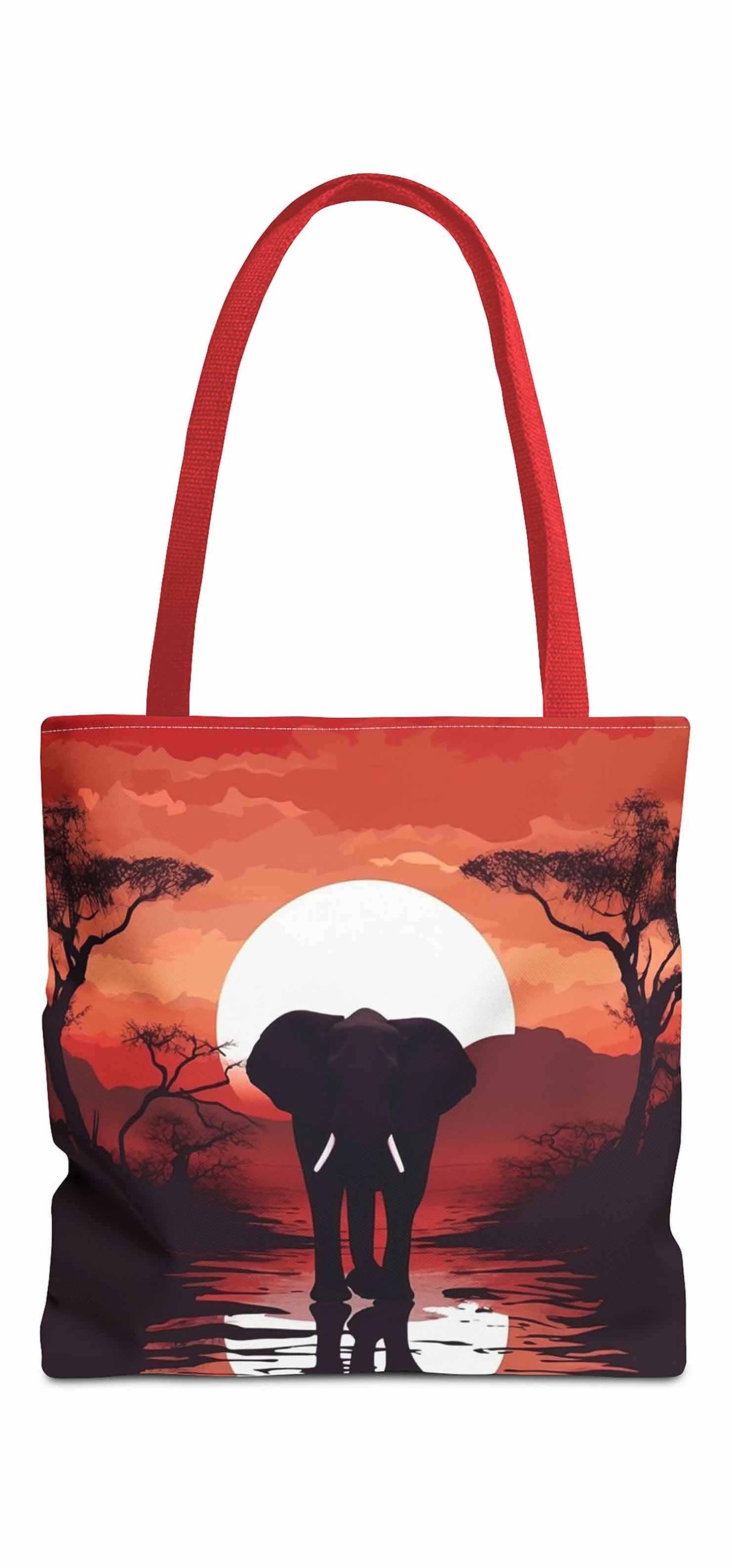 Sunset Safari Elephant Tote Bag
