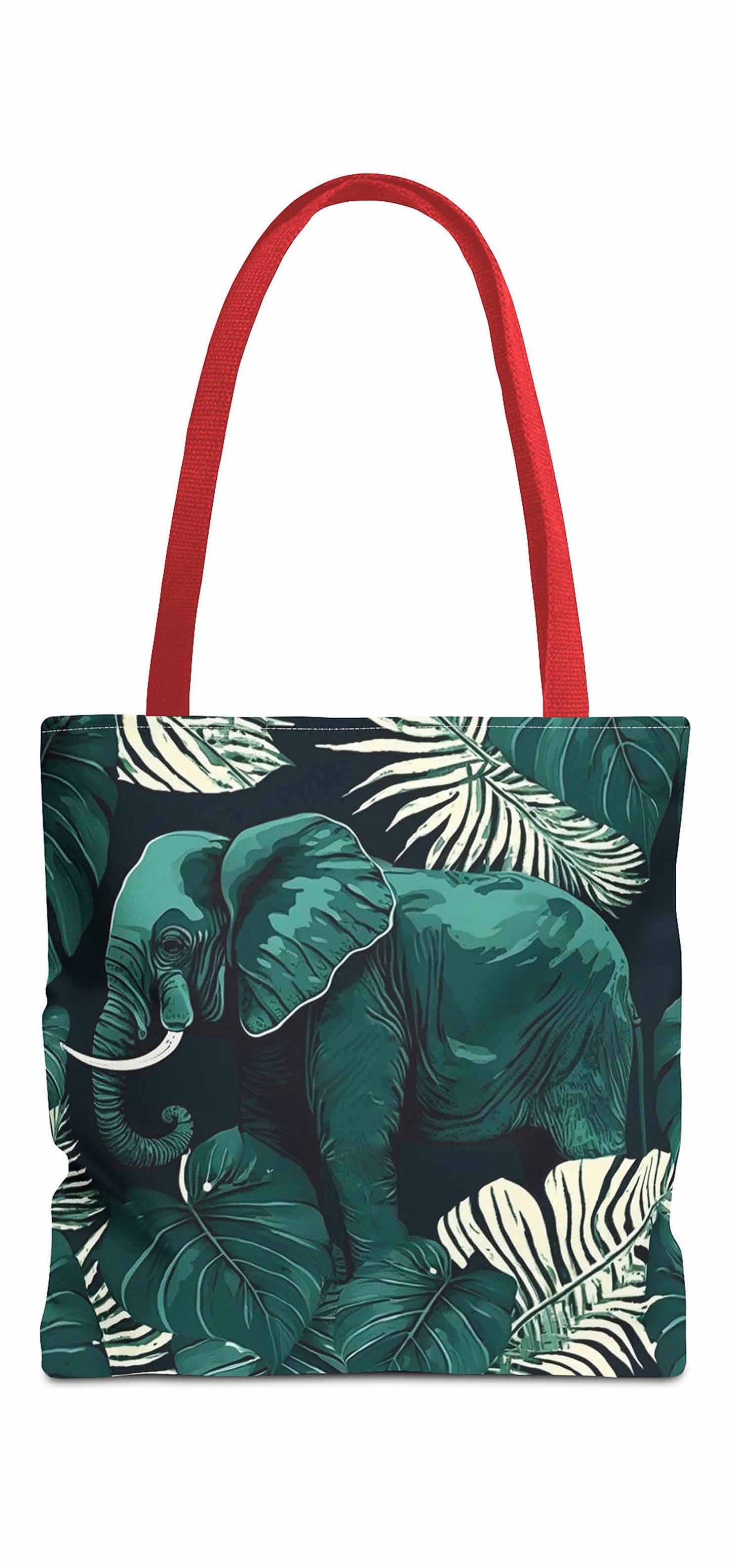Verdant Landscape Elephant Tote Bag