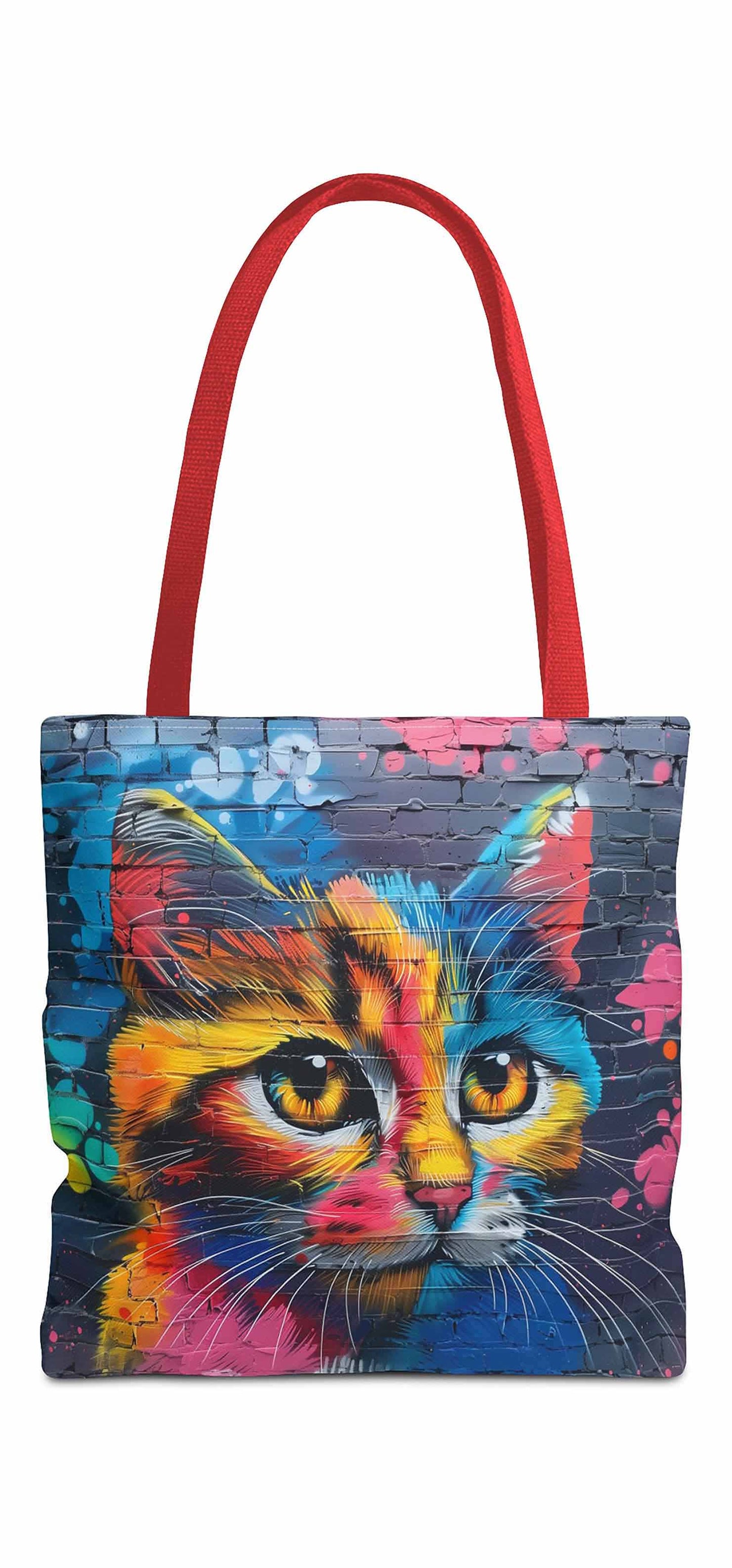 Street Art Cat Tote Bag