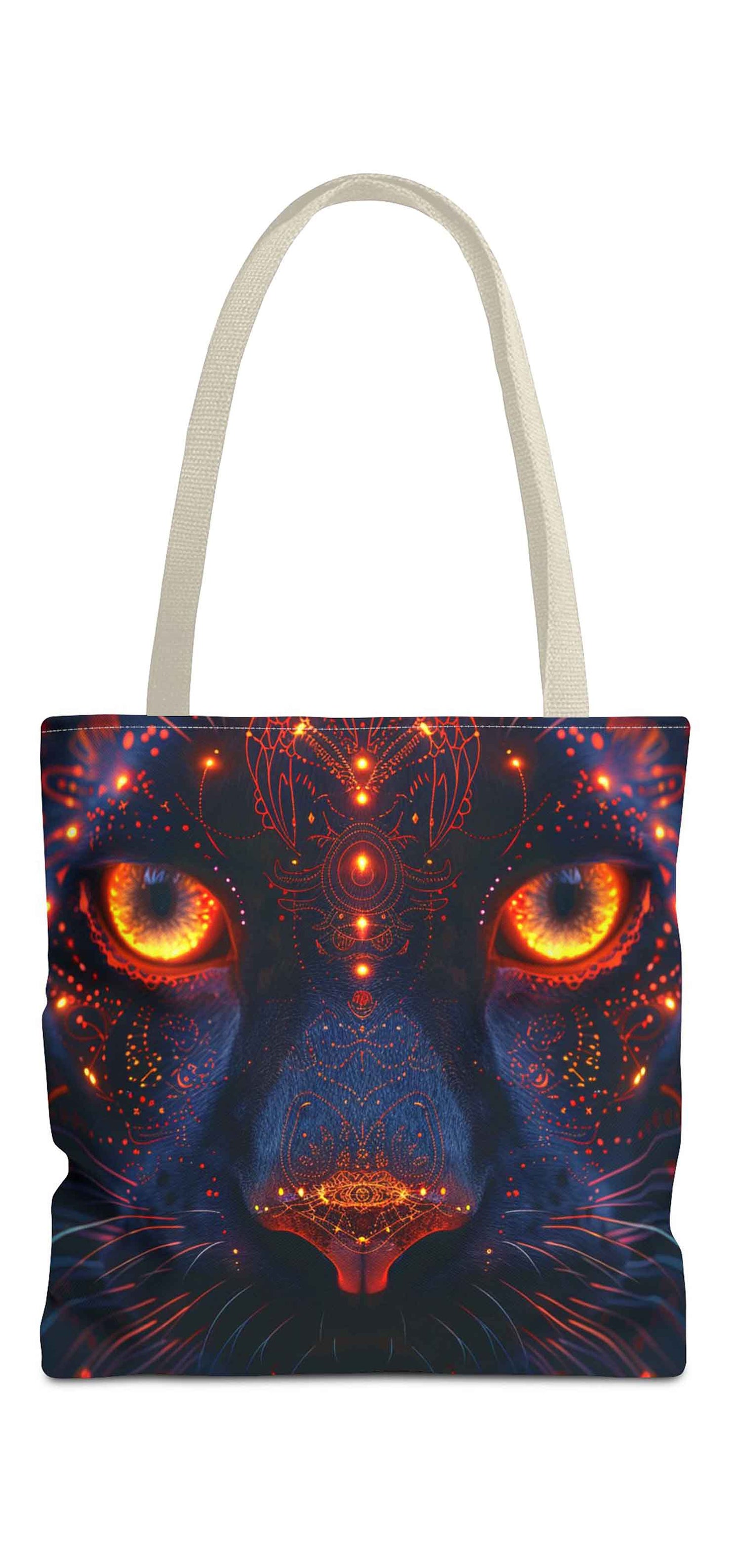 Inferno Gaze Cat Tote Bag