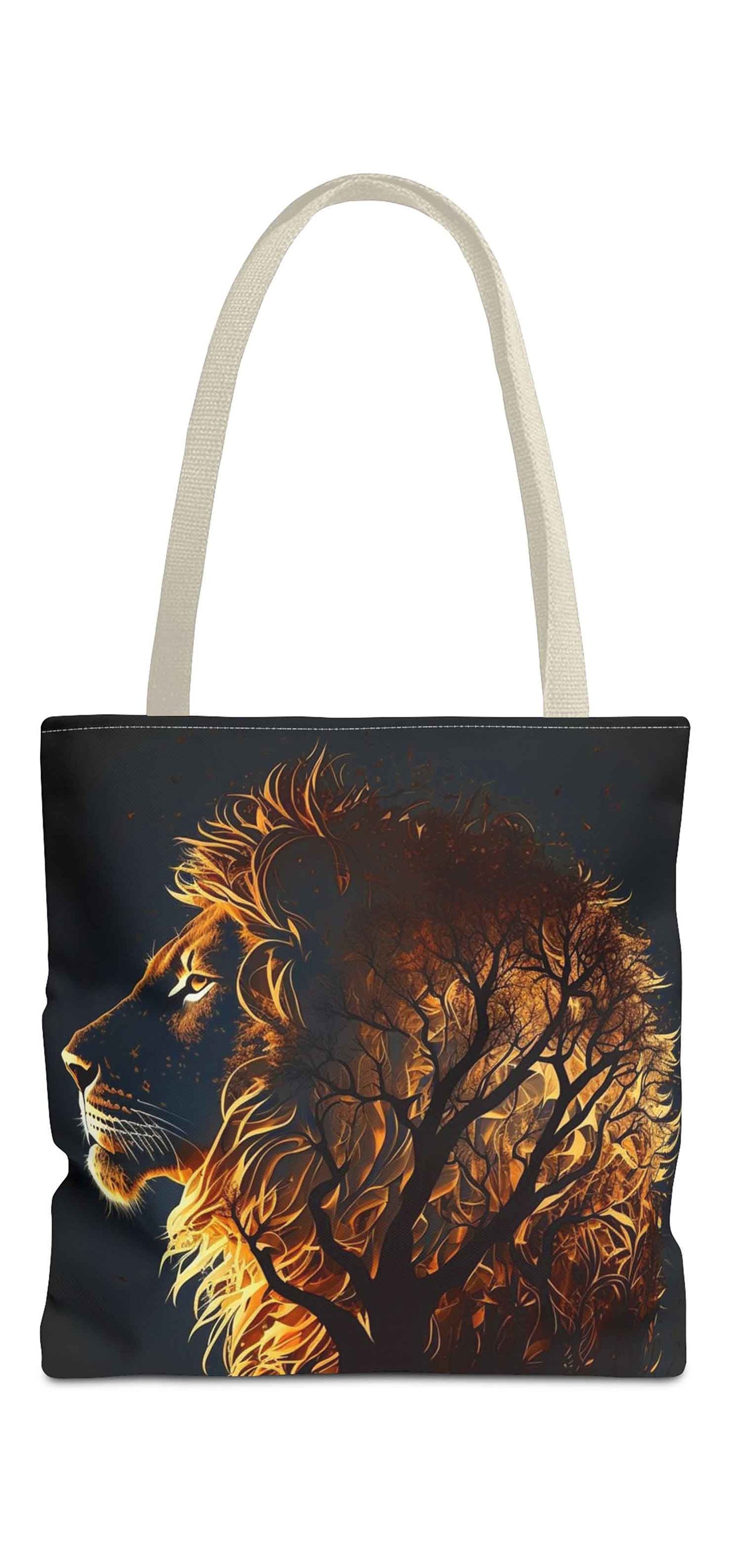 Tree of Strength Lion Tote Bag