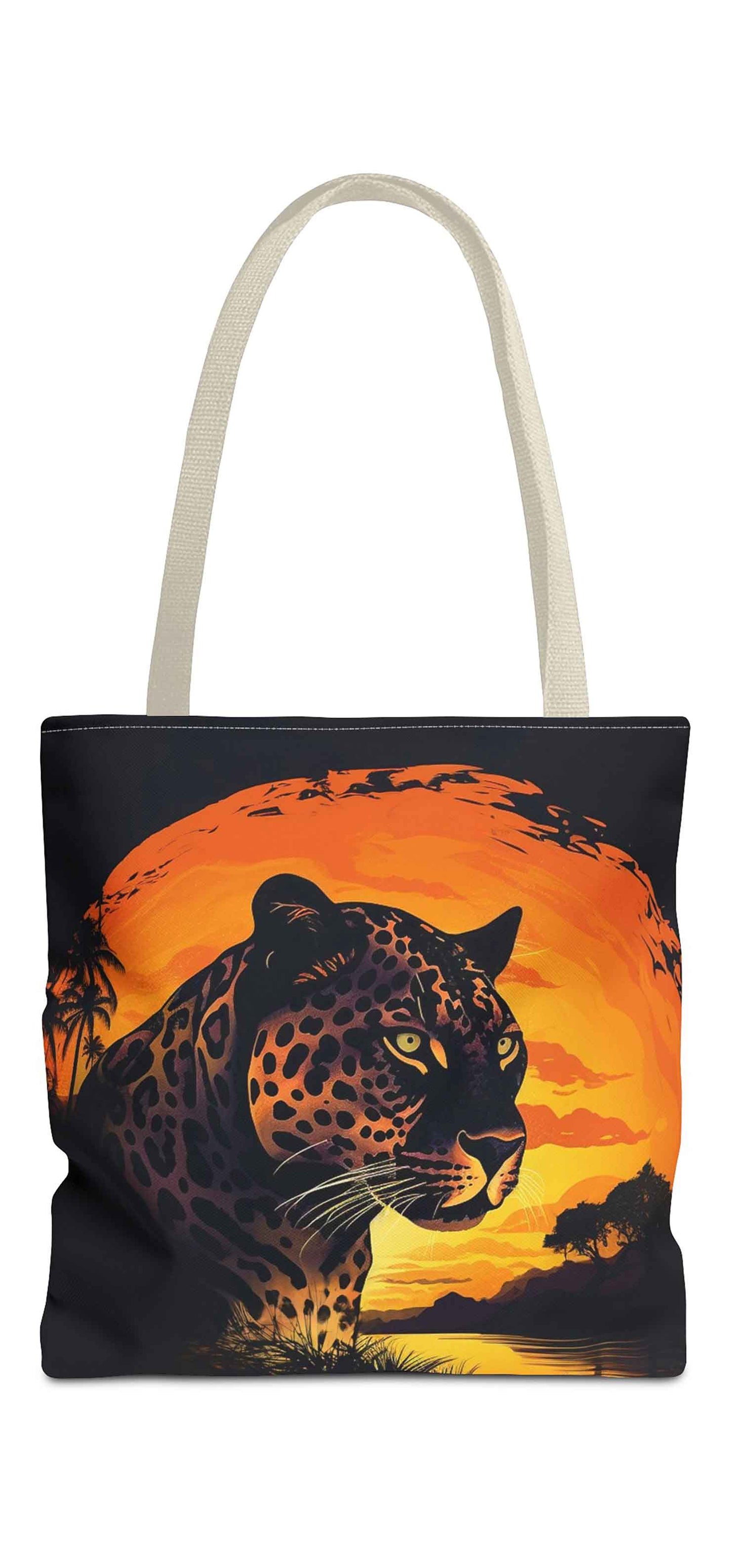 Sunset Stare Jaguar Tote Bag