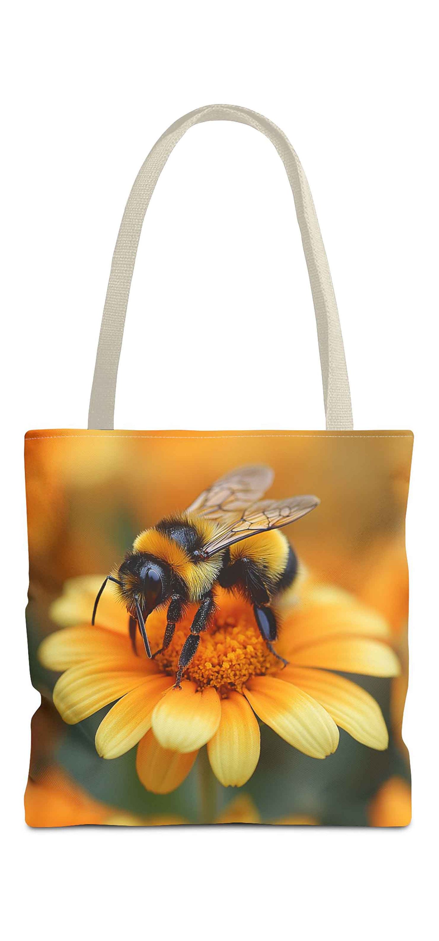 Golden Bloom Bumblebee Tote Bag