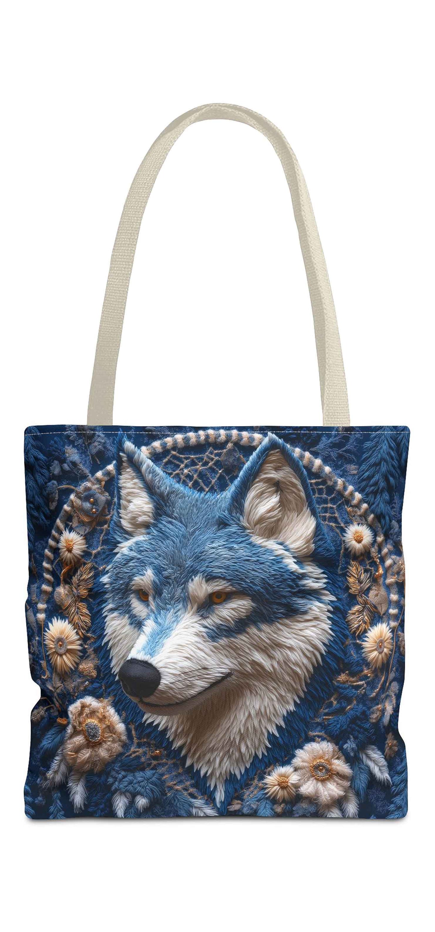 Mystical Midnight Wolf Tote Bag