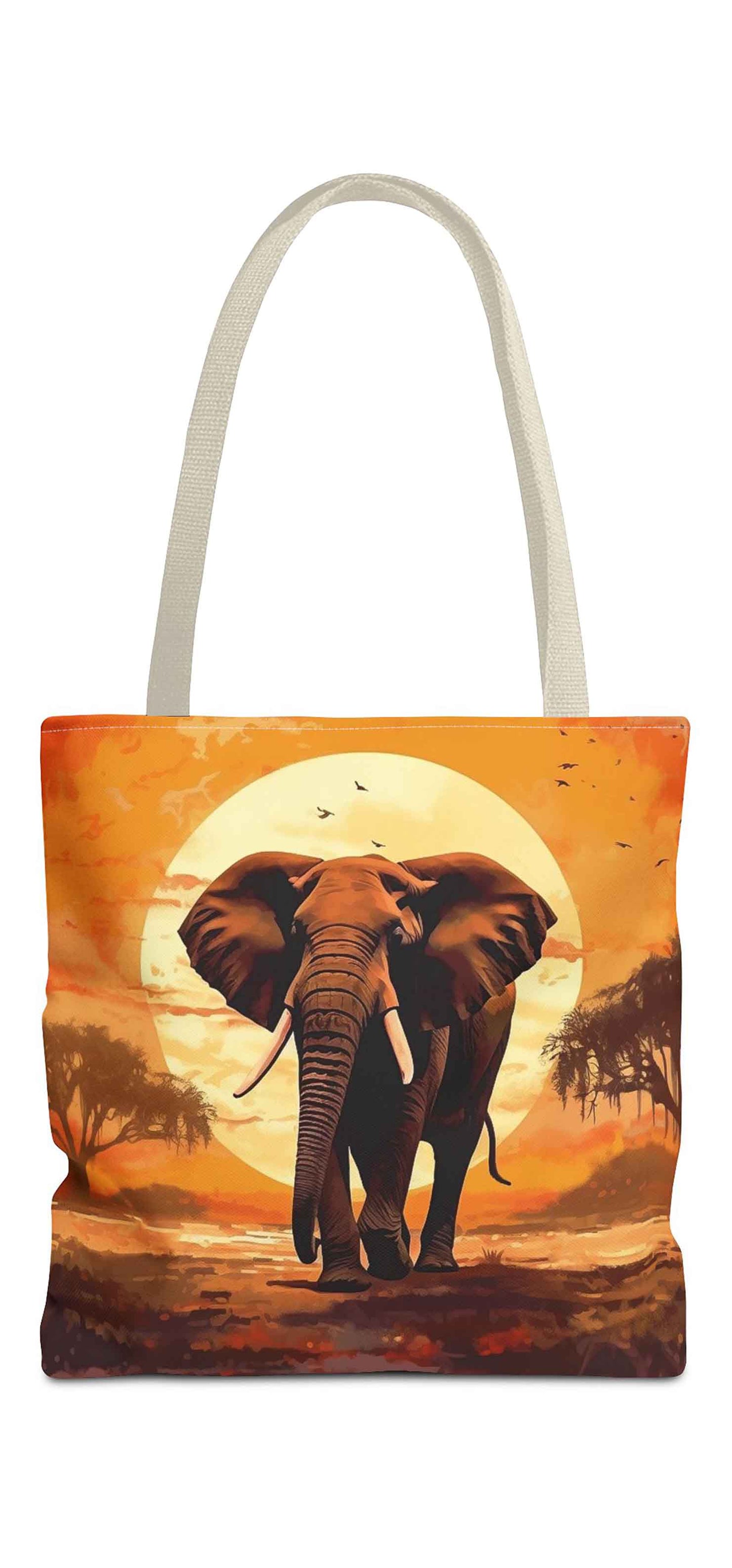 Saharan Sunset Elephant Tote Bag