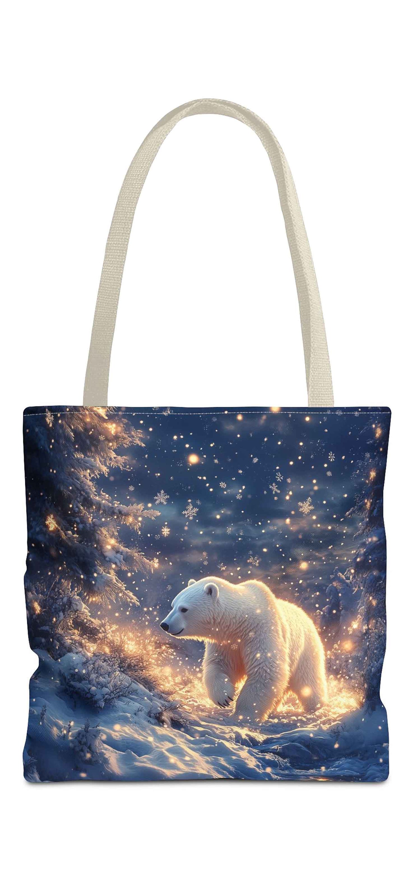 Starlit Arctic Dreams Polar Bear Tote Bag