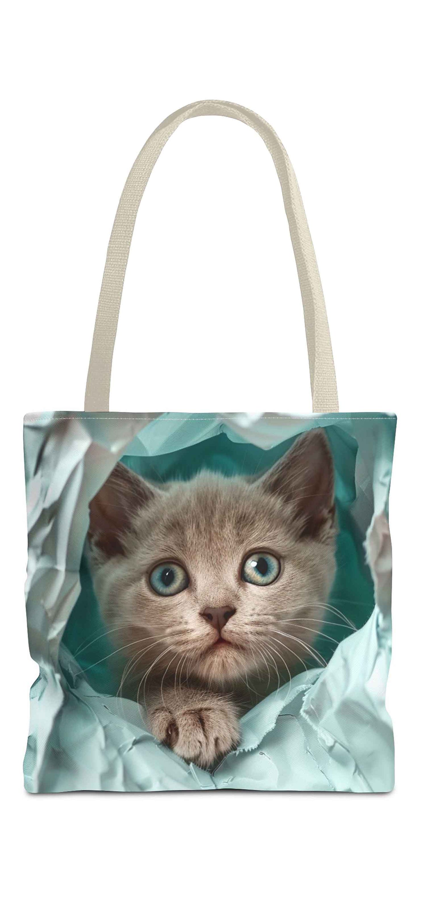 Peekaboo Kitten Tote Bag
