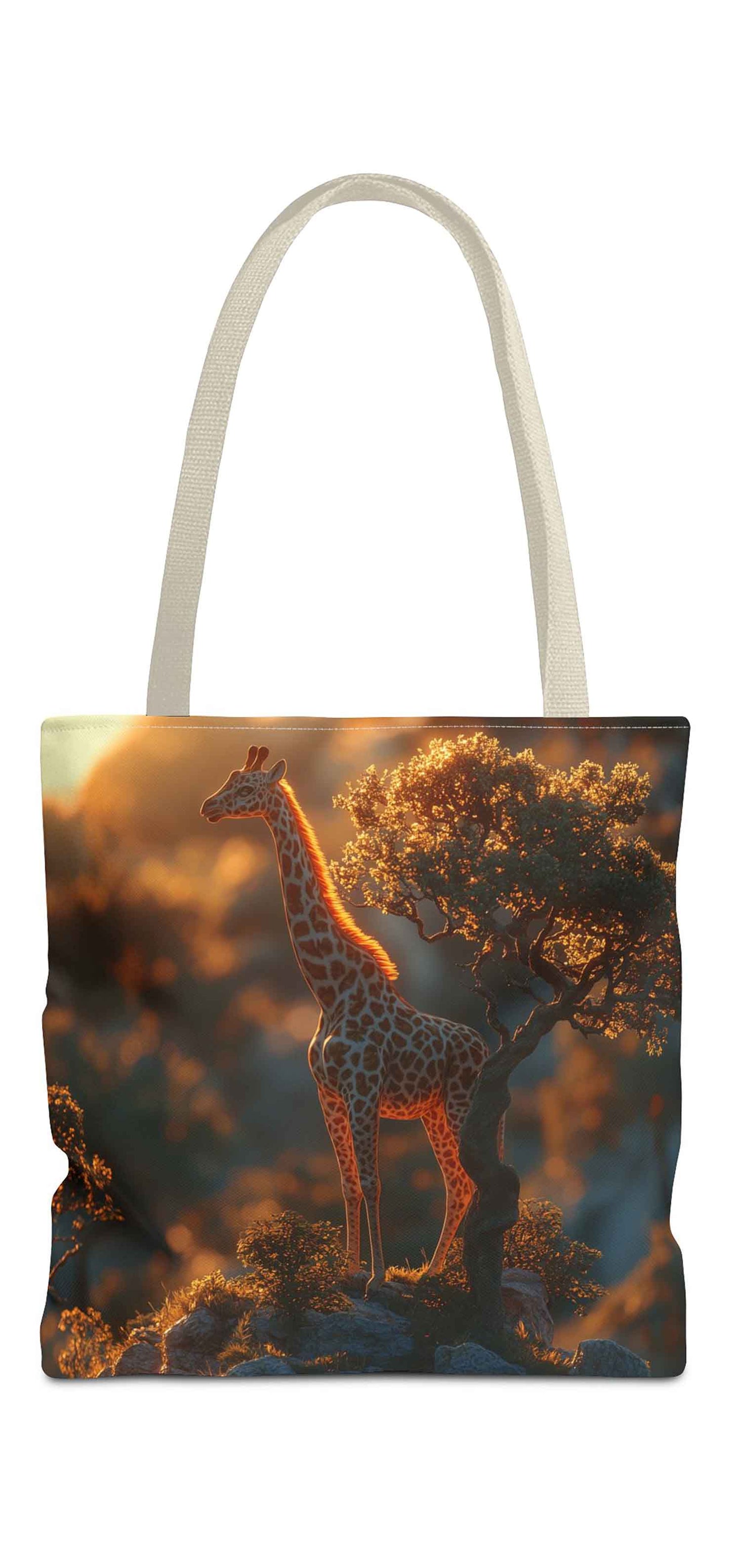 Giraffe Sunset Tote Bag