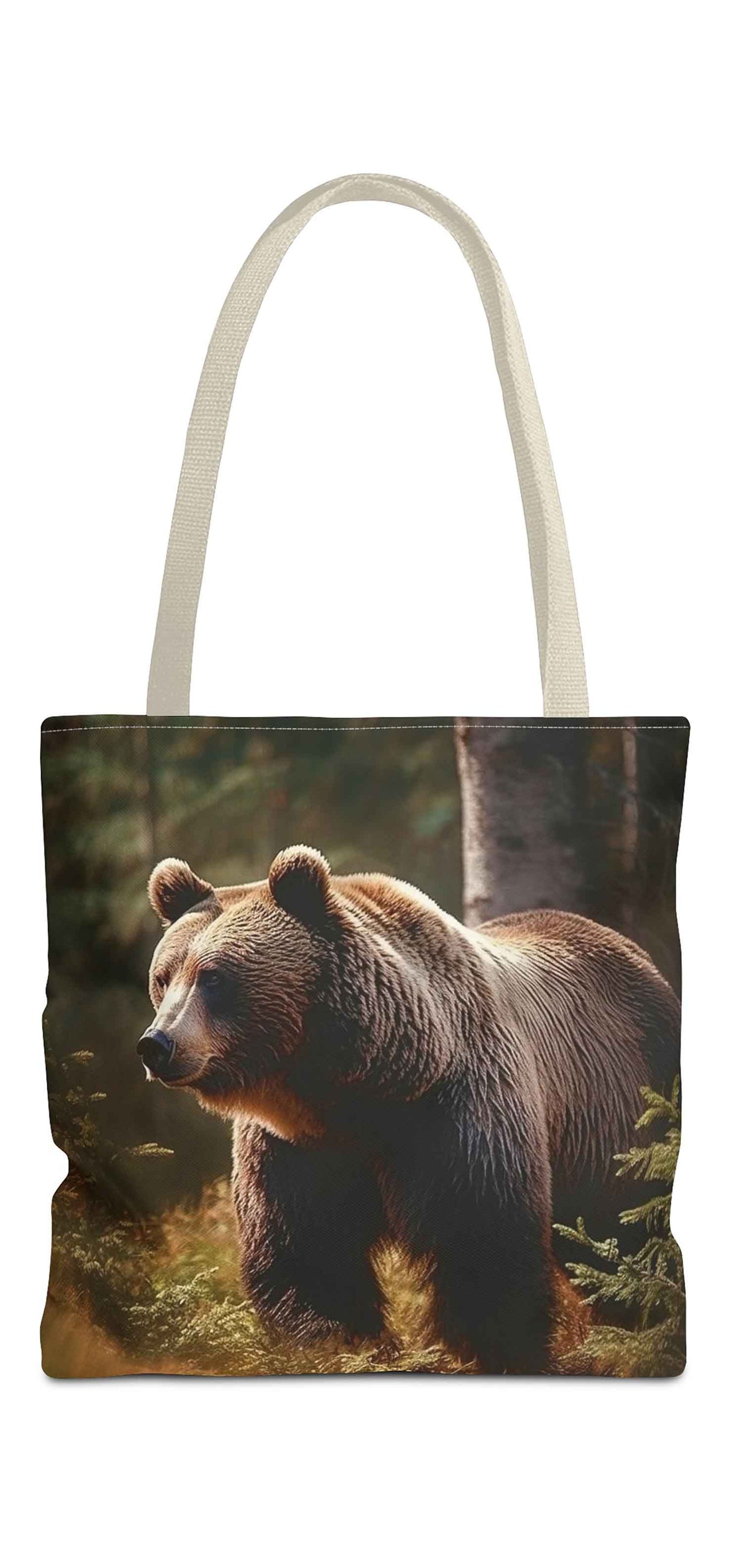 Forest Monarch Brown Bear Tote Bag