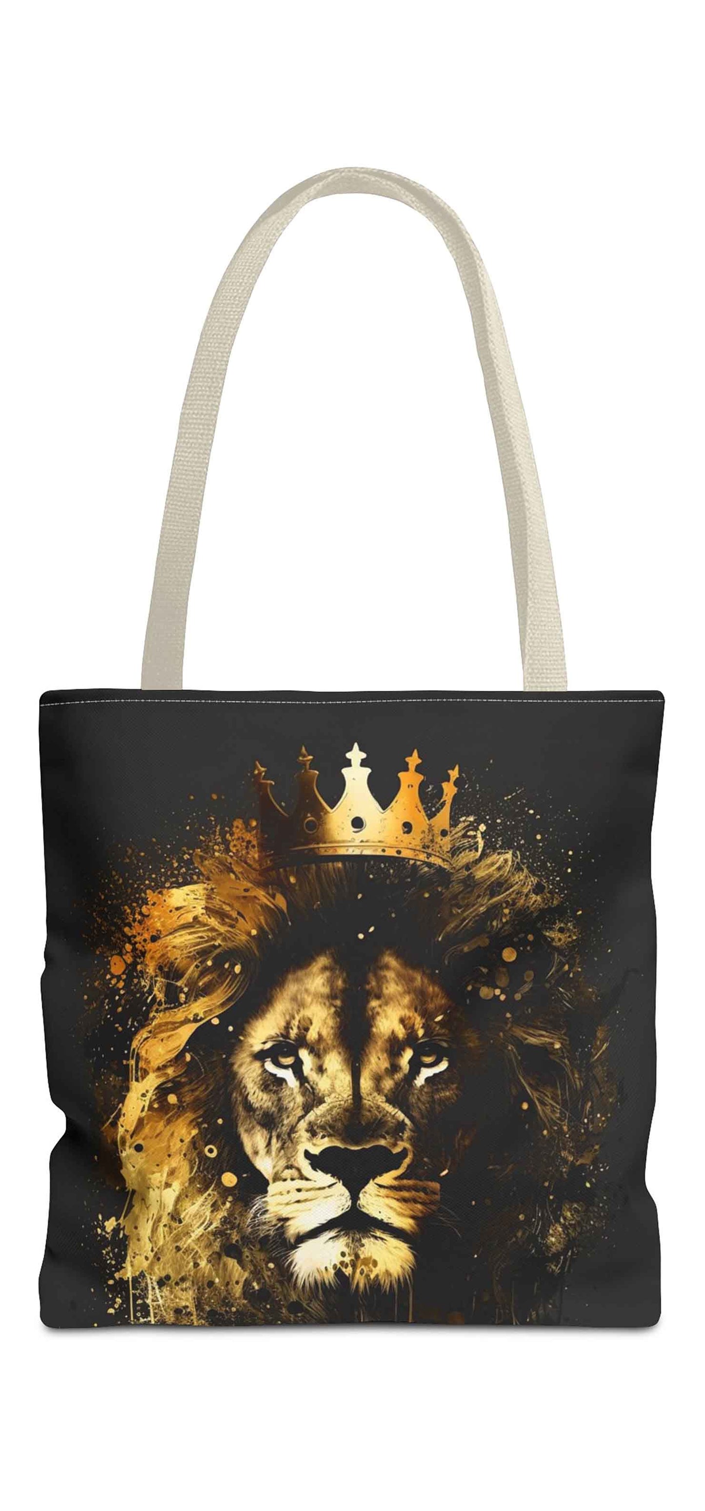 Crowned Courage Lion Tote Bag