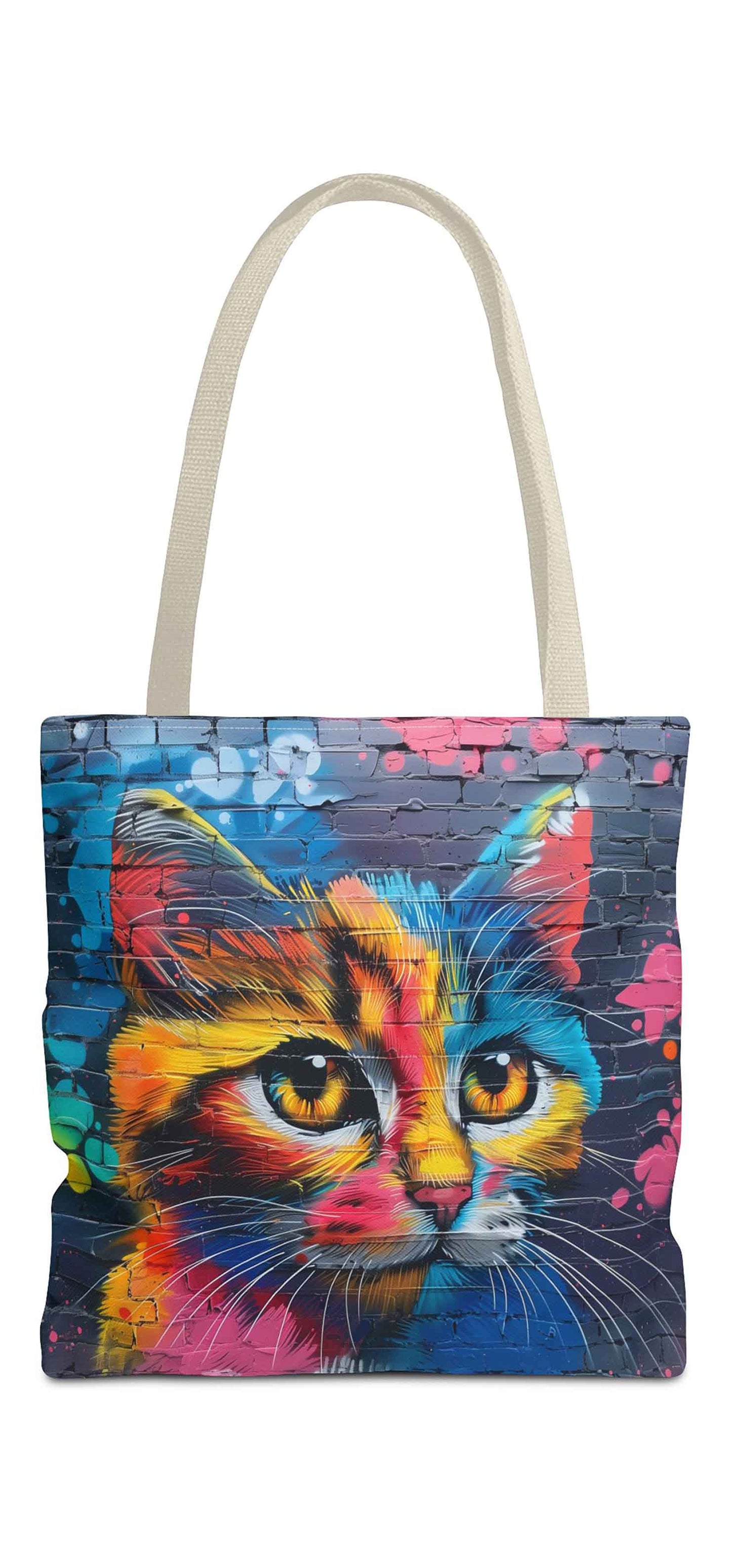 Street Art Cat Tote Bag