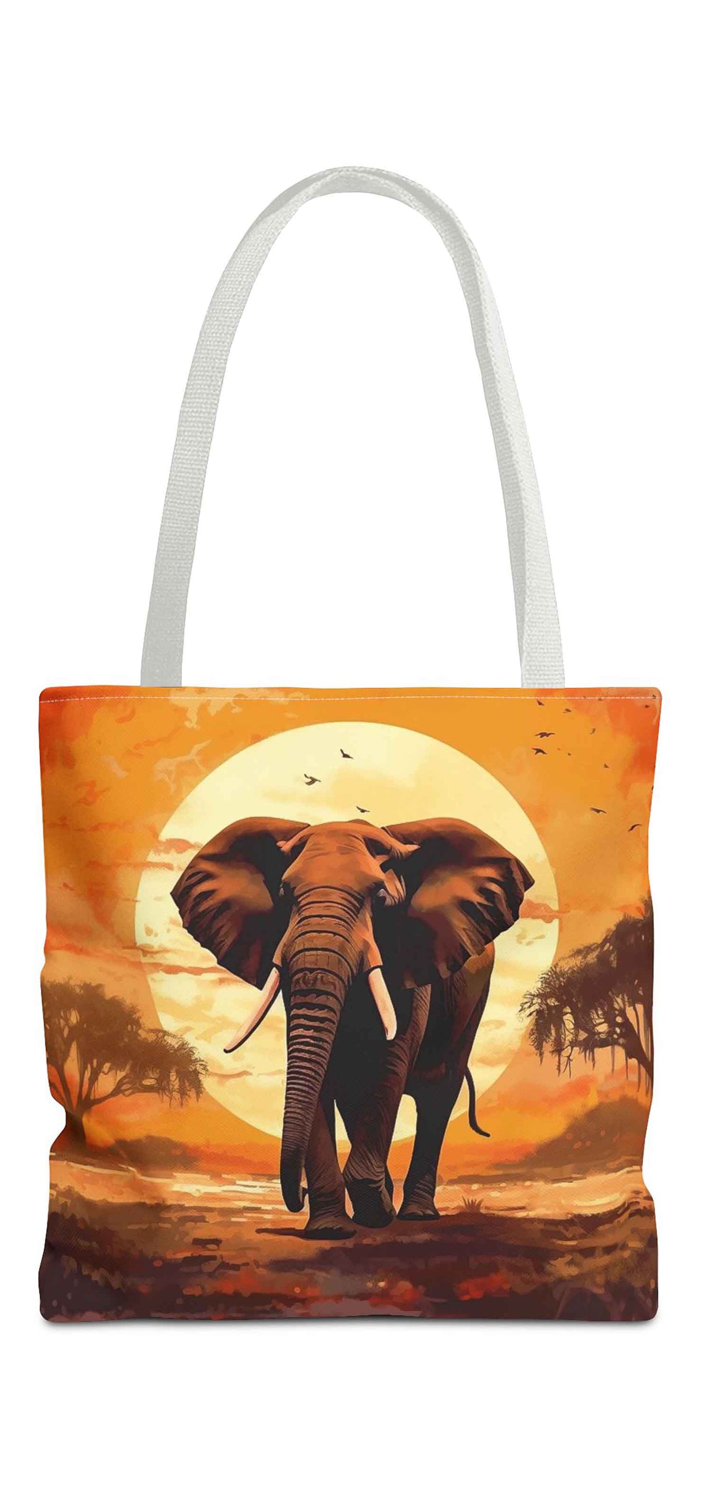 Saharan Sunset Elephant Tote Bag