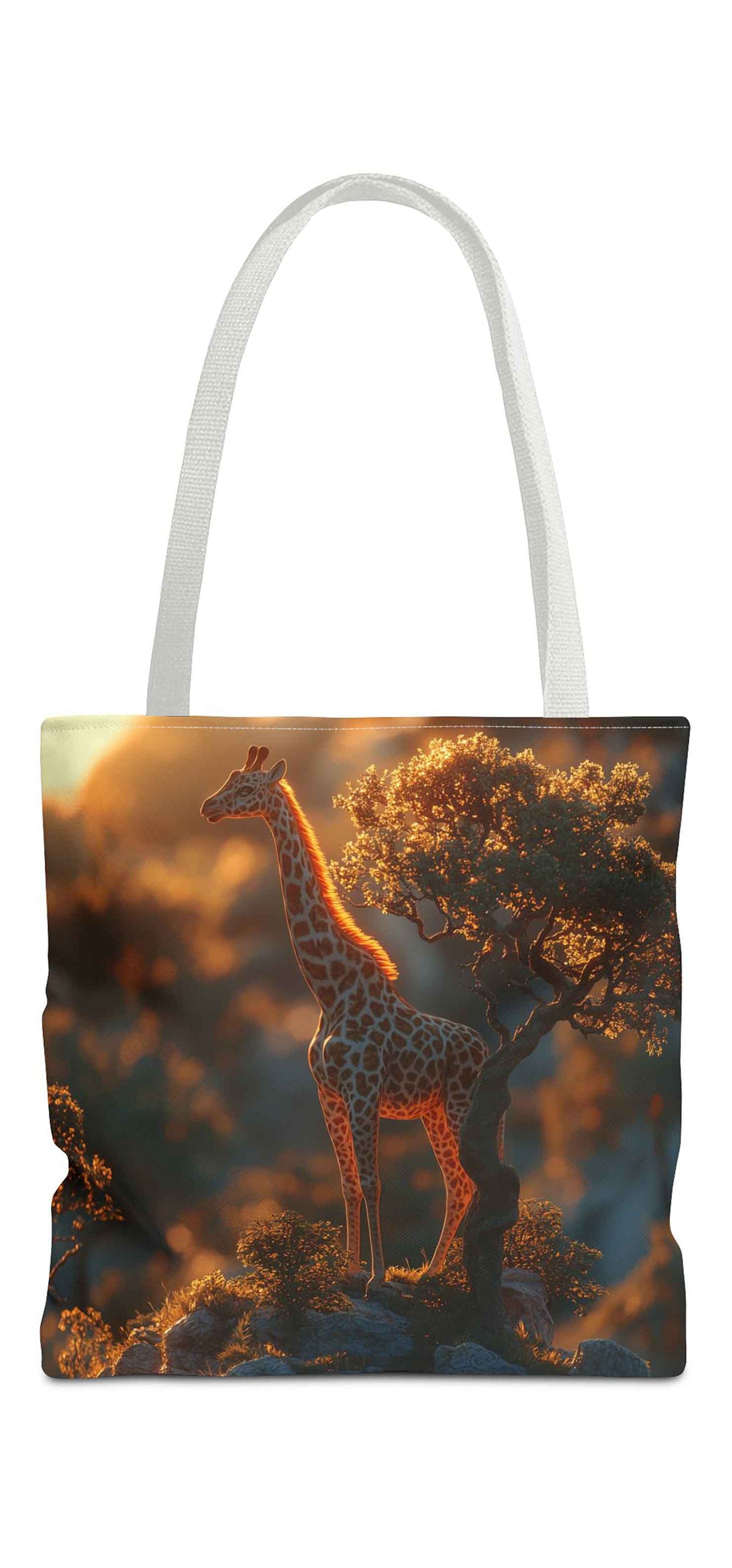 Giraffe Sunset Tote Bag