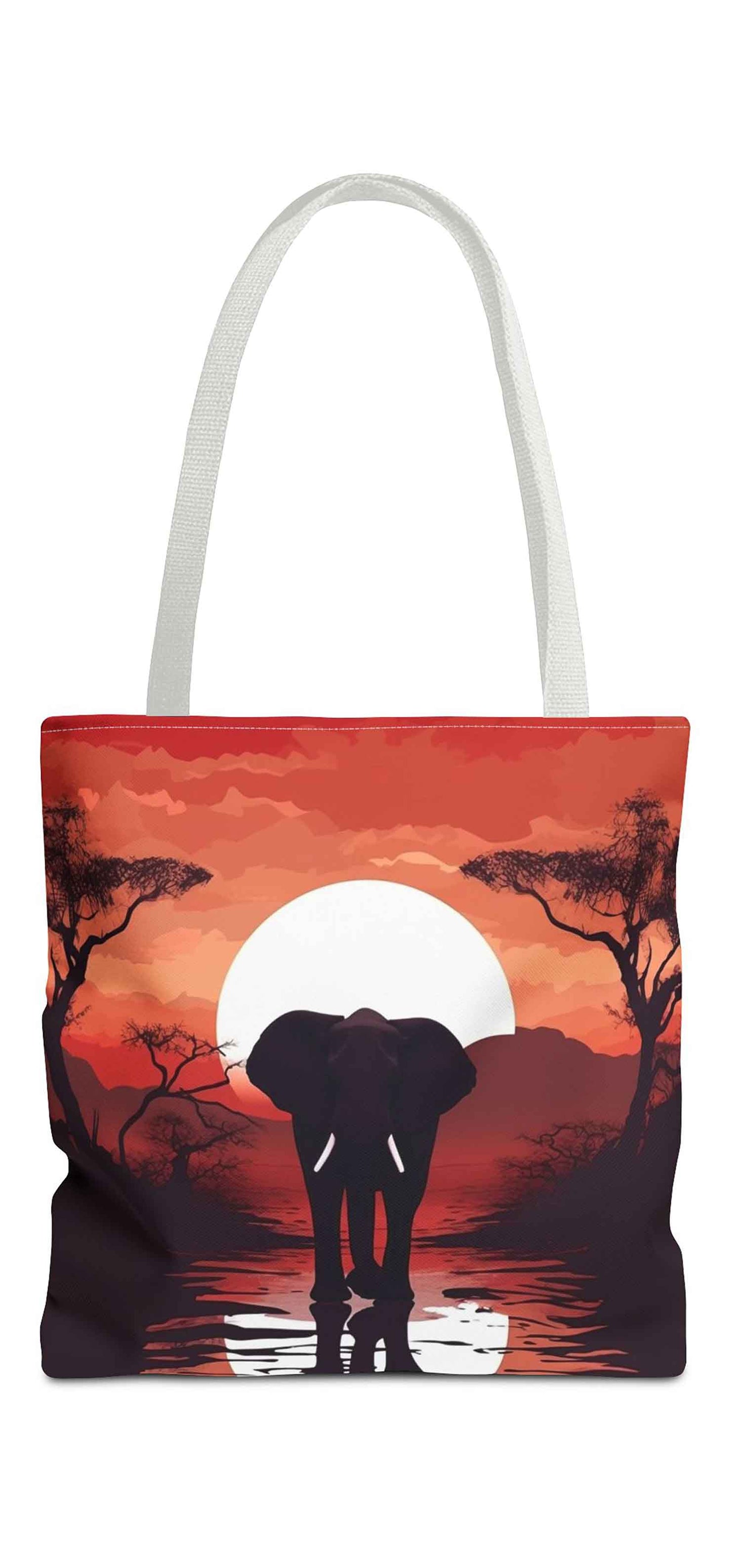 Sunset Safari Elephant Tote Bag