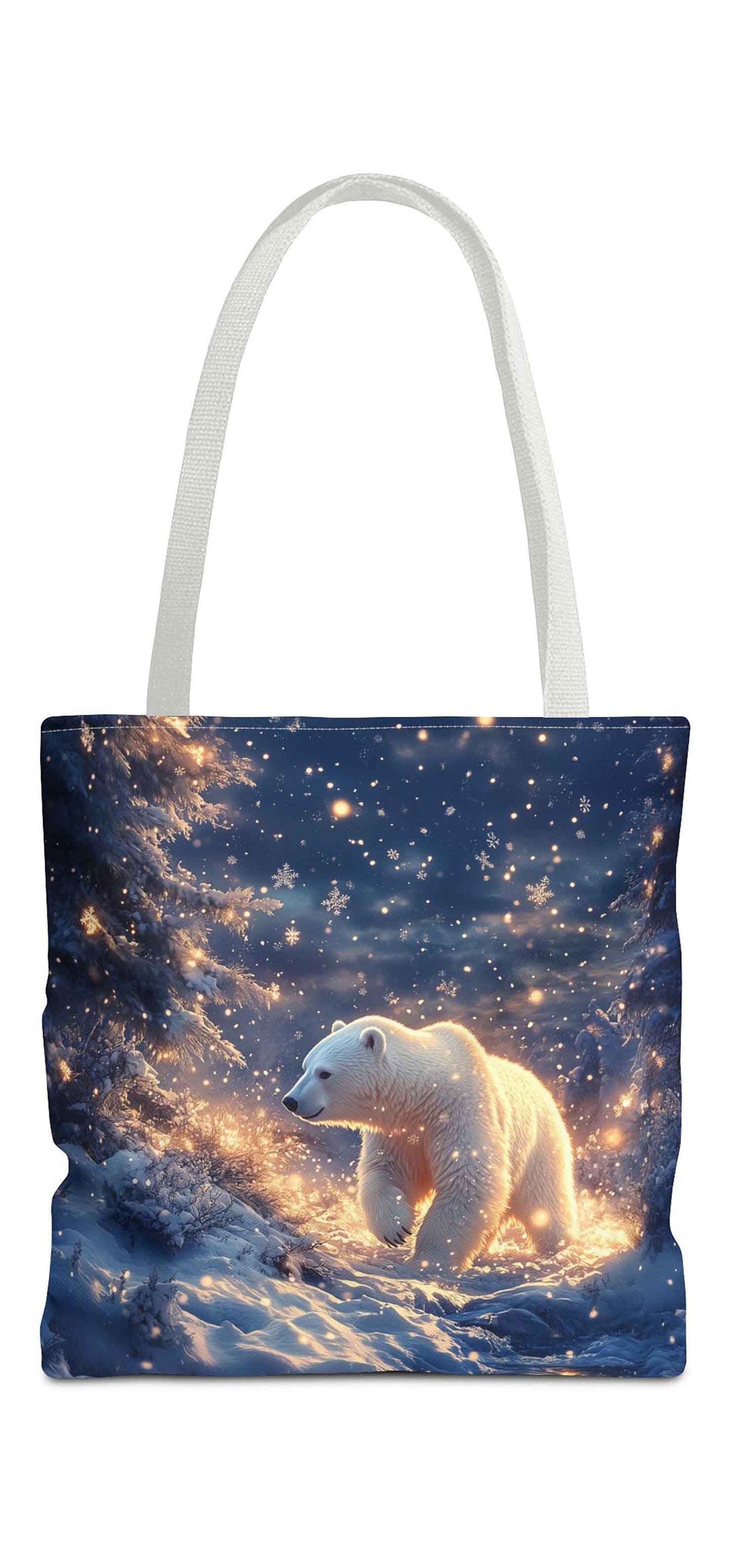 Starlit Arctic Dreams Polar Bear Tote Bag