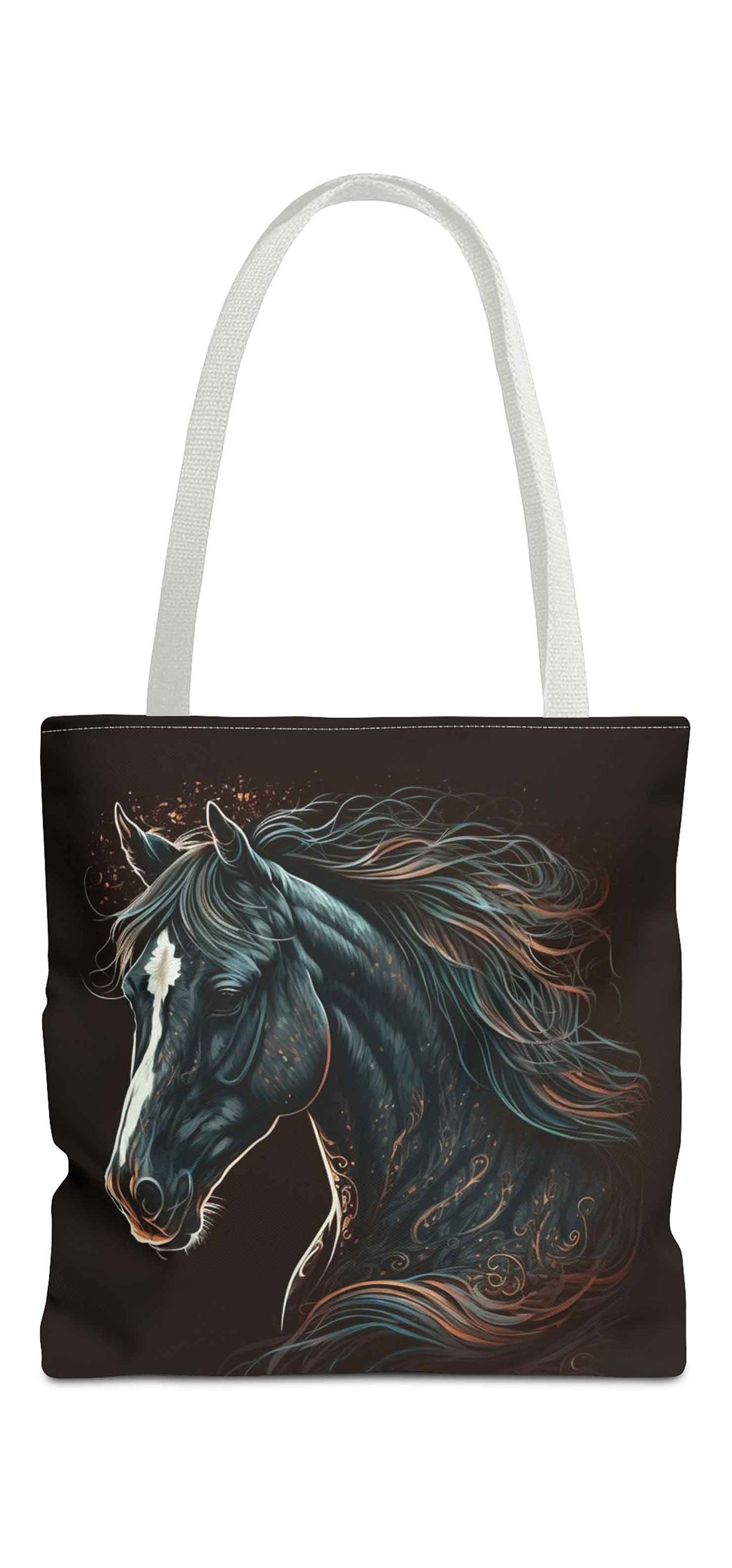 Elegant Black Horse Tote Bag