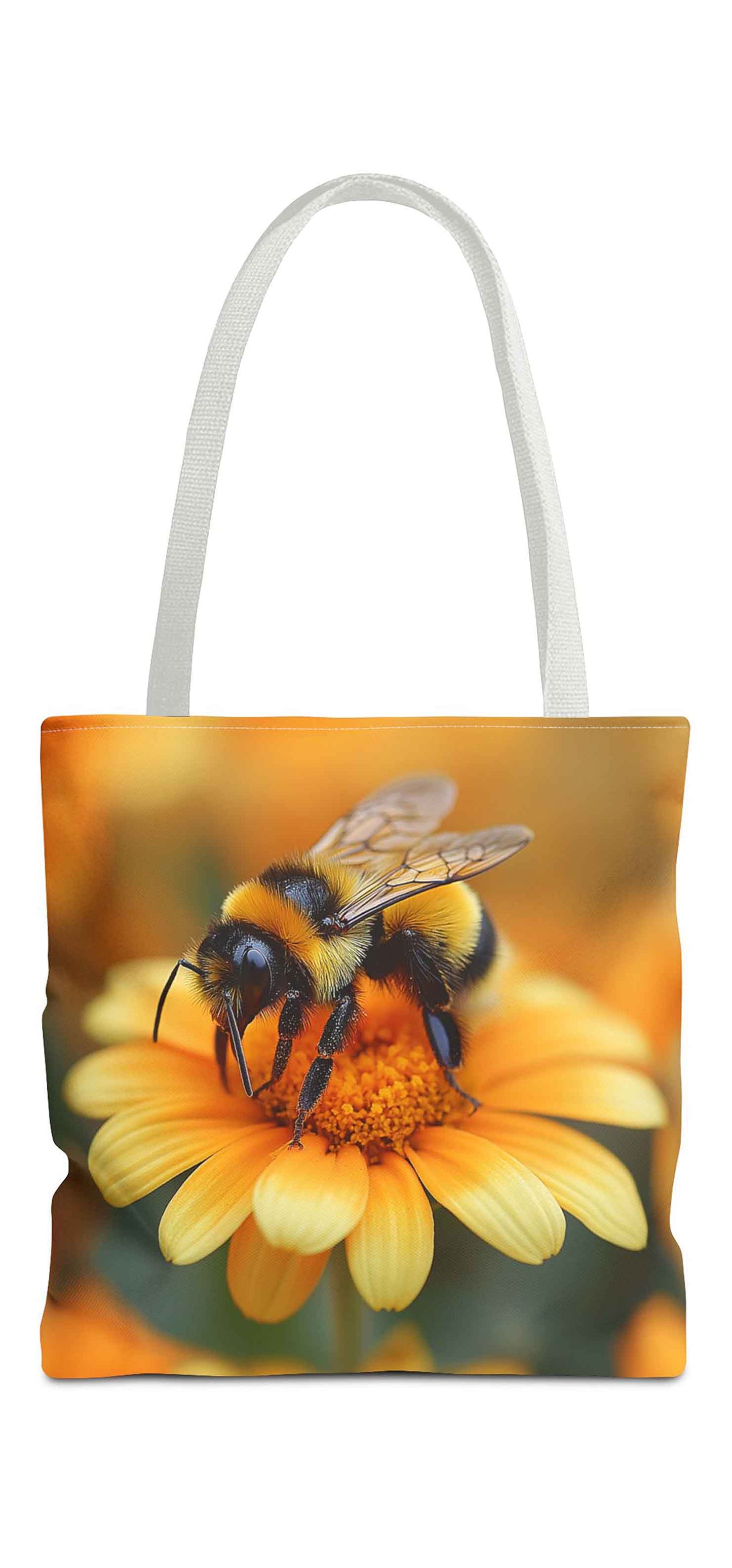 Golden Bloom Bumblebee Tote Bag