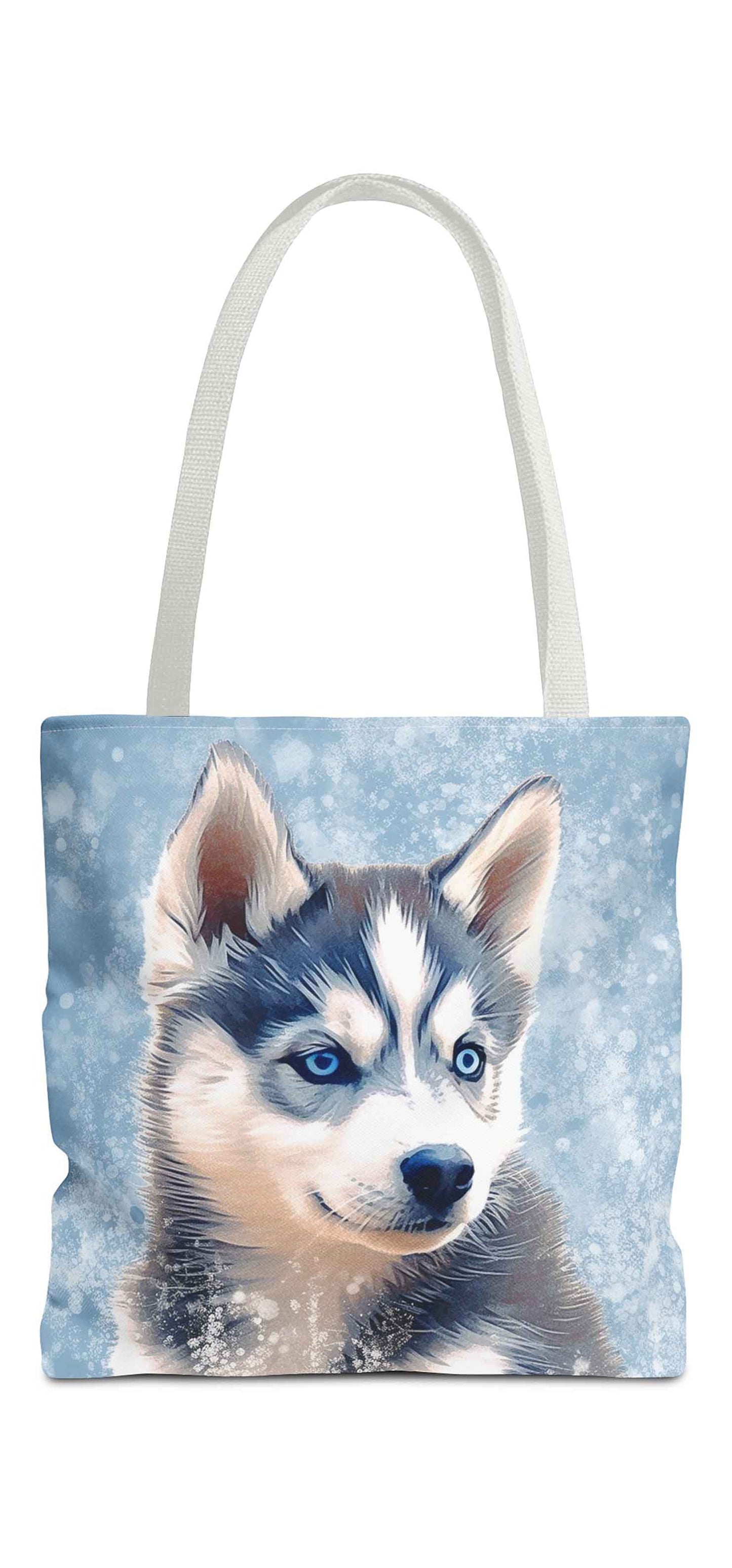 Frosty Paws Husky Tote Bag