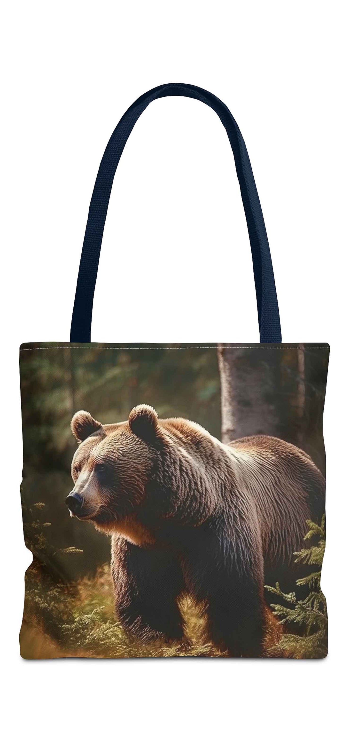Forest Monarch Brown Bear Tote Bag