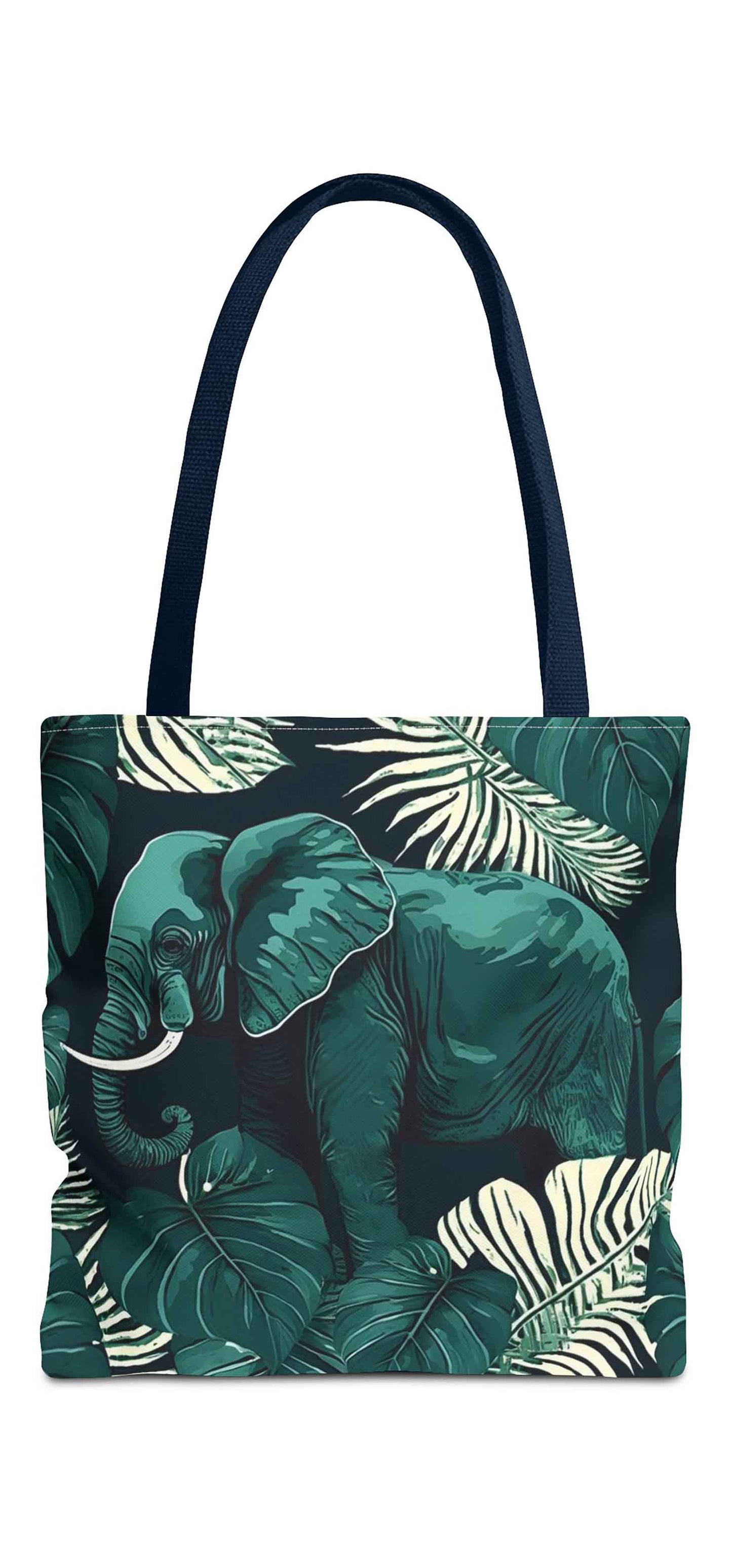 Verdant Landscape Elephant Tote Bag