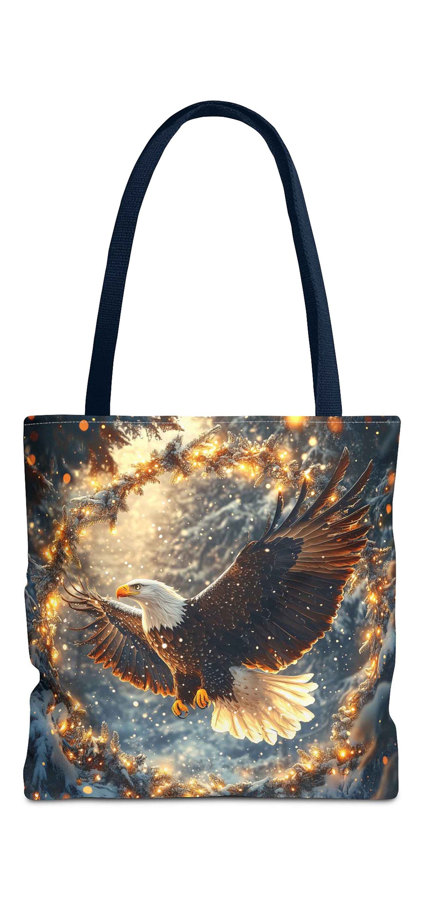 Winter Wreath Guardian Eagle Tote Bag