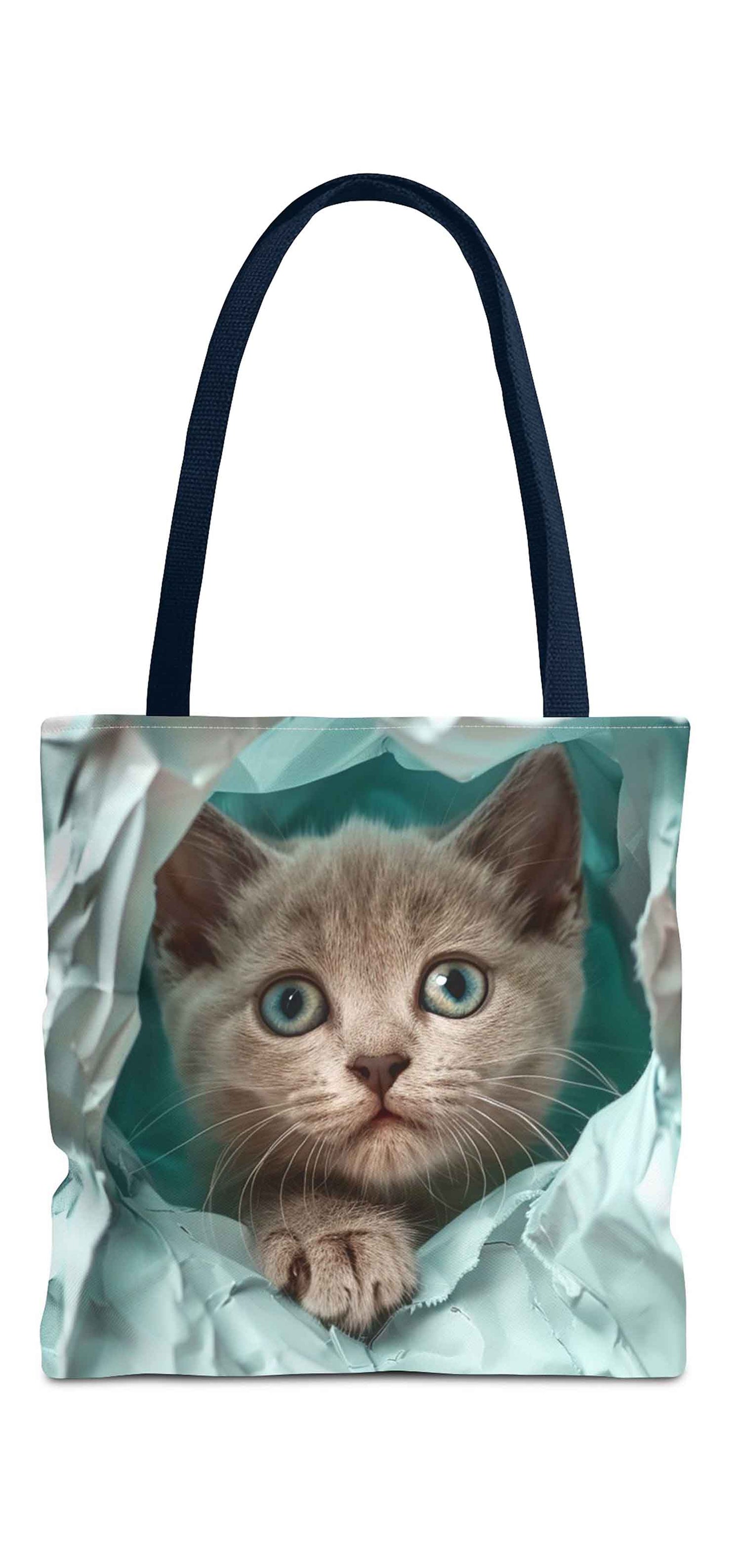 Peekaboo Kitten Tote Bag
