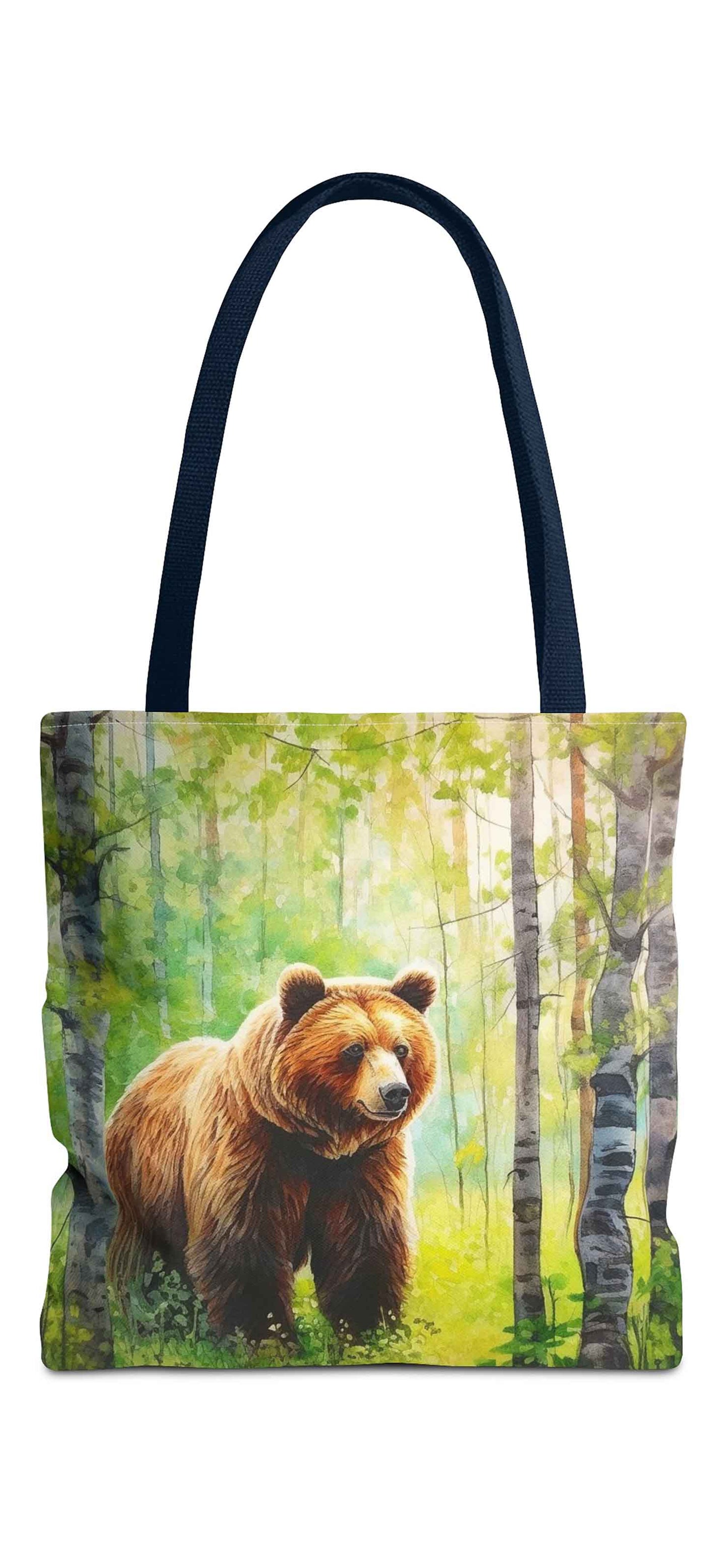 Whispering Woods Brown Bear Tote Bag