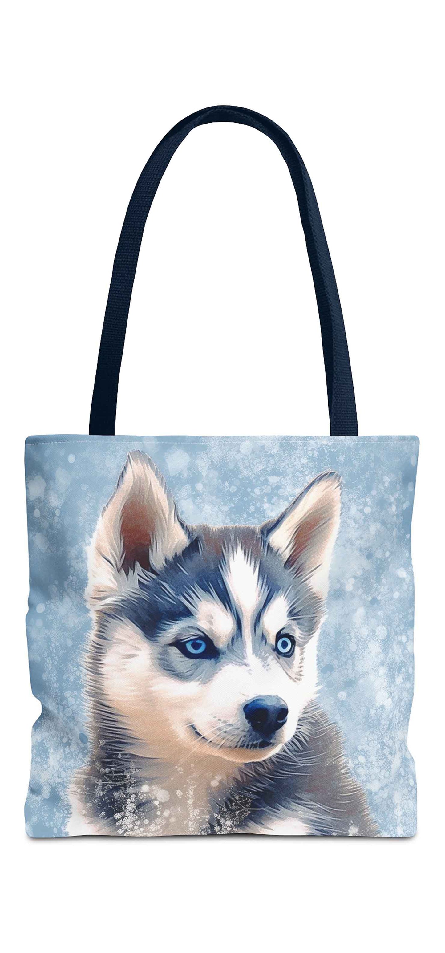 Frosty Paws Husky Tote Bag