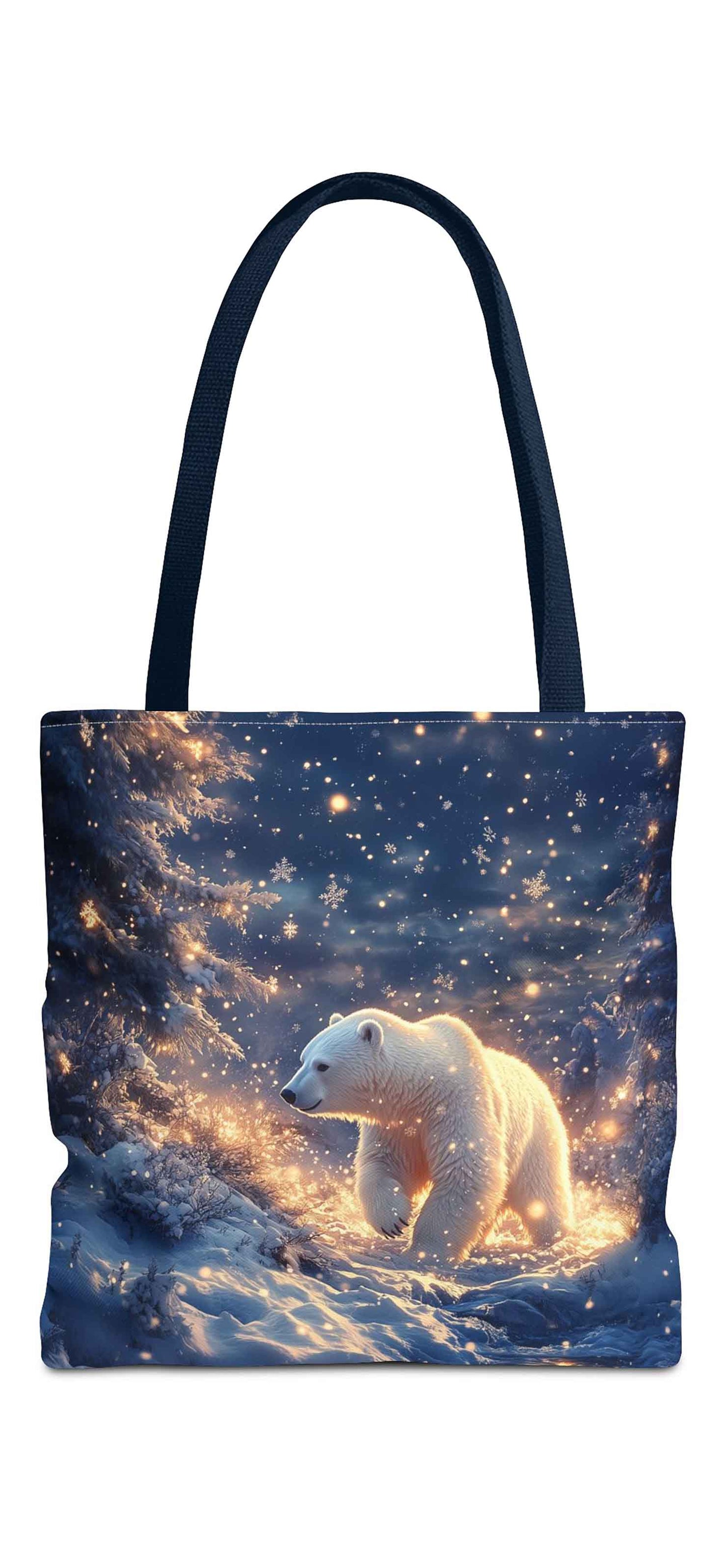 Starlit Arctic Dreams Polar Bear Tote Bag