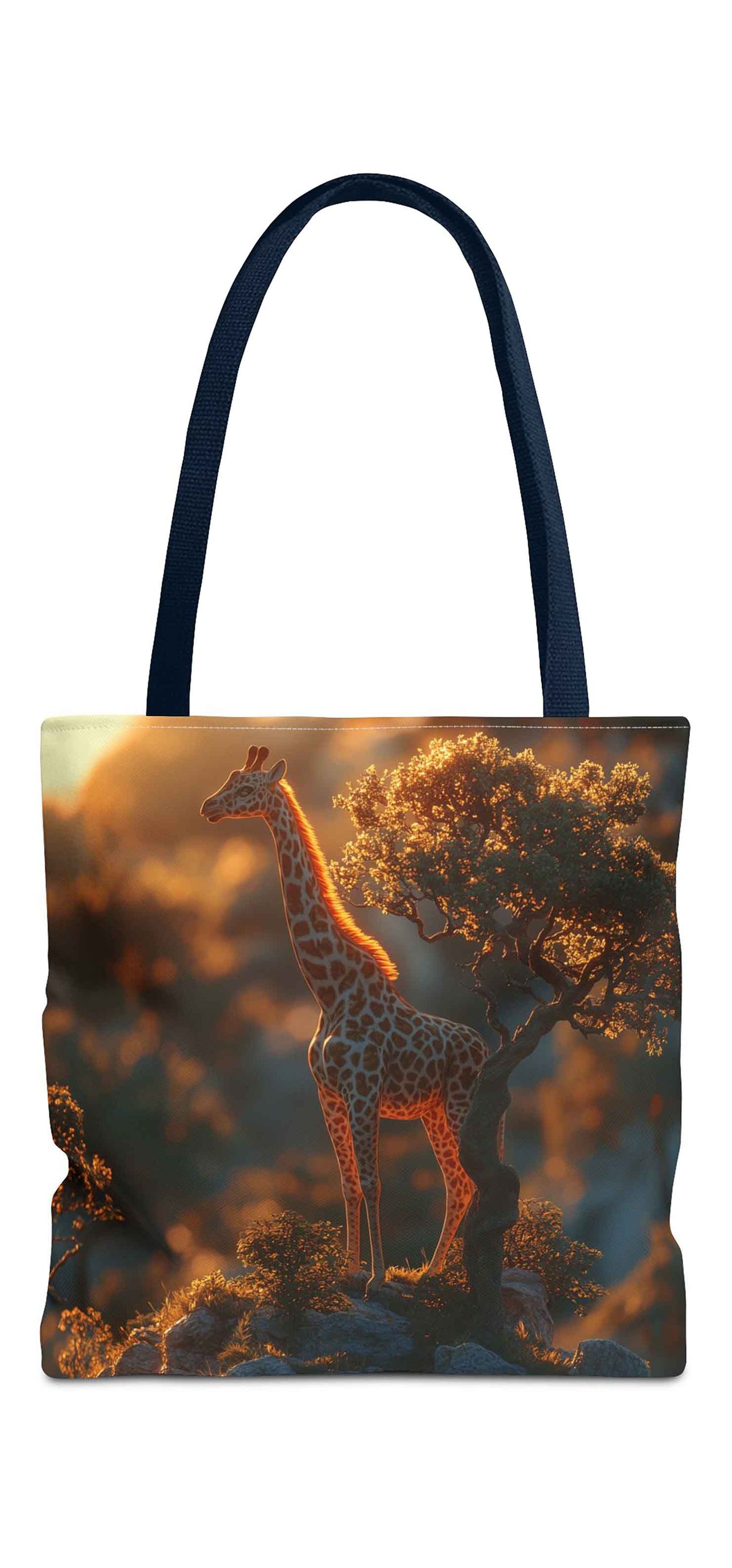 Giraffe Sunset Tote Bag