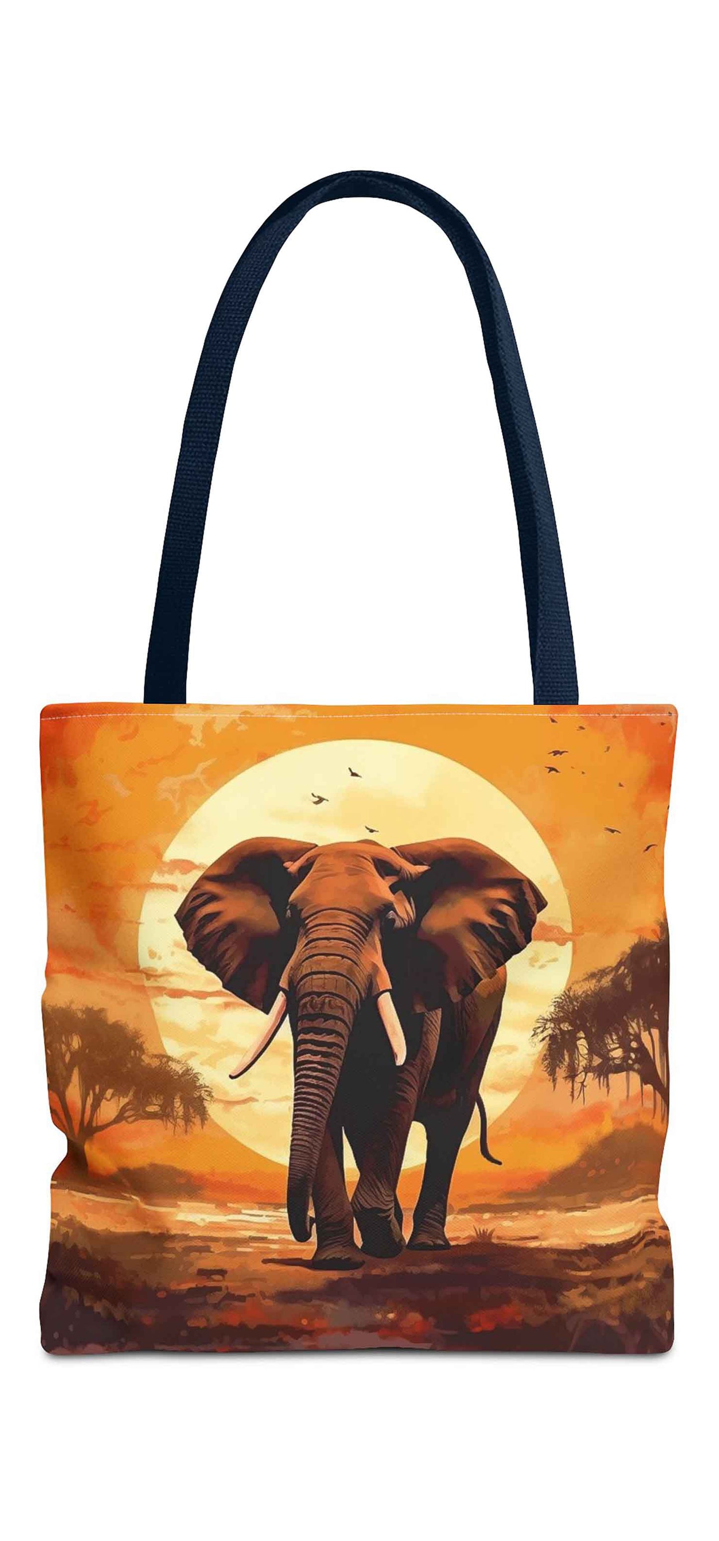 Saharan Sunset Elephant Tote Bag