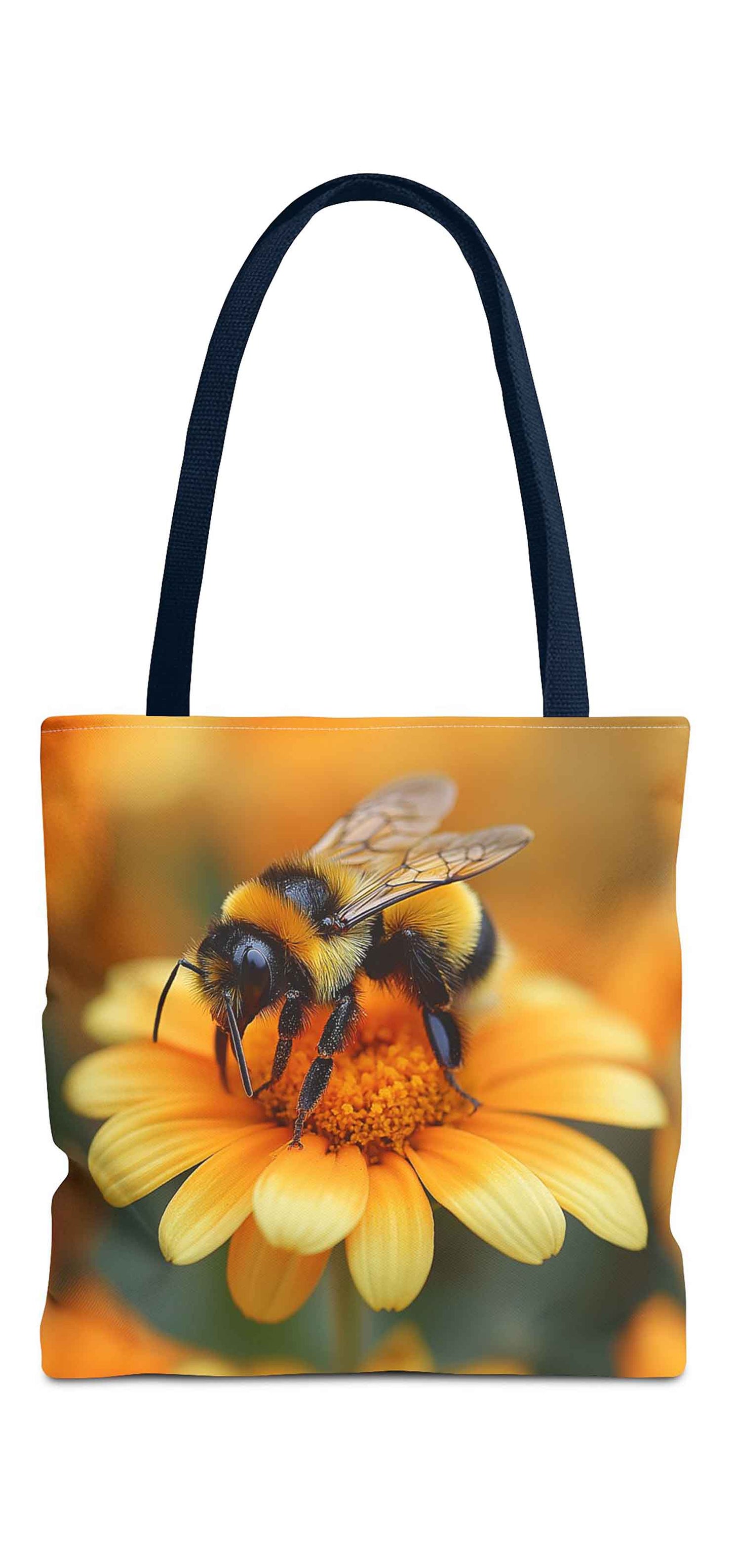 Golden Bloom Bumblebee Tote Bag