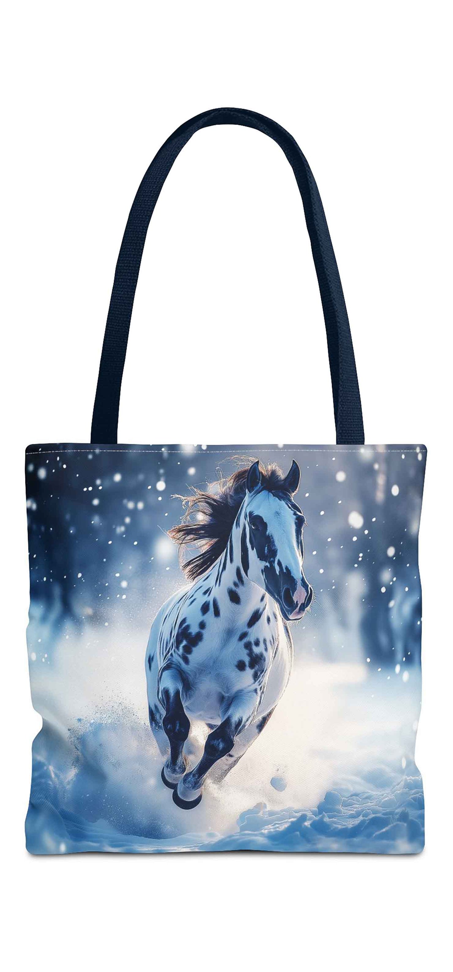 Snowbound Spirit Horse Tote Bag
