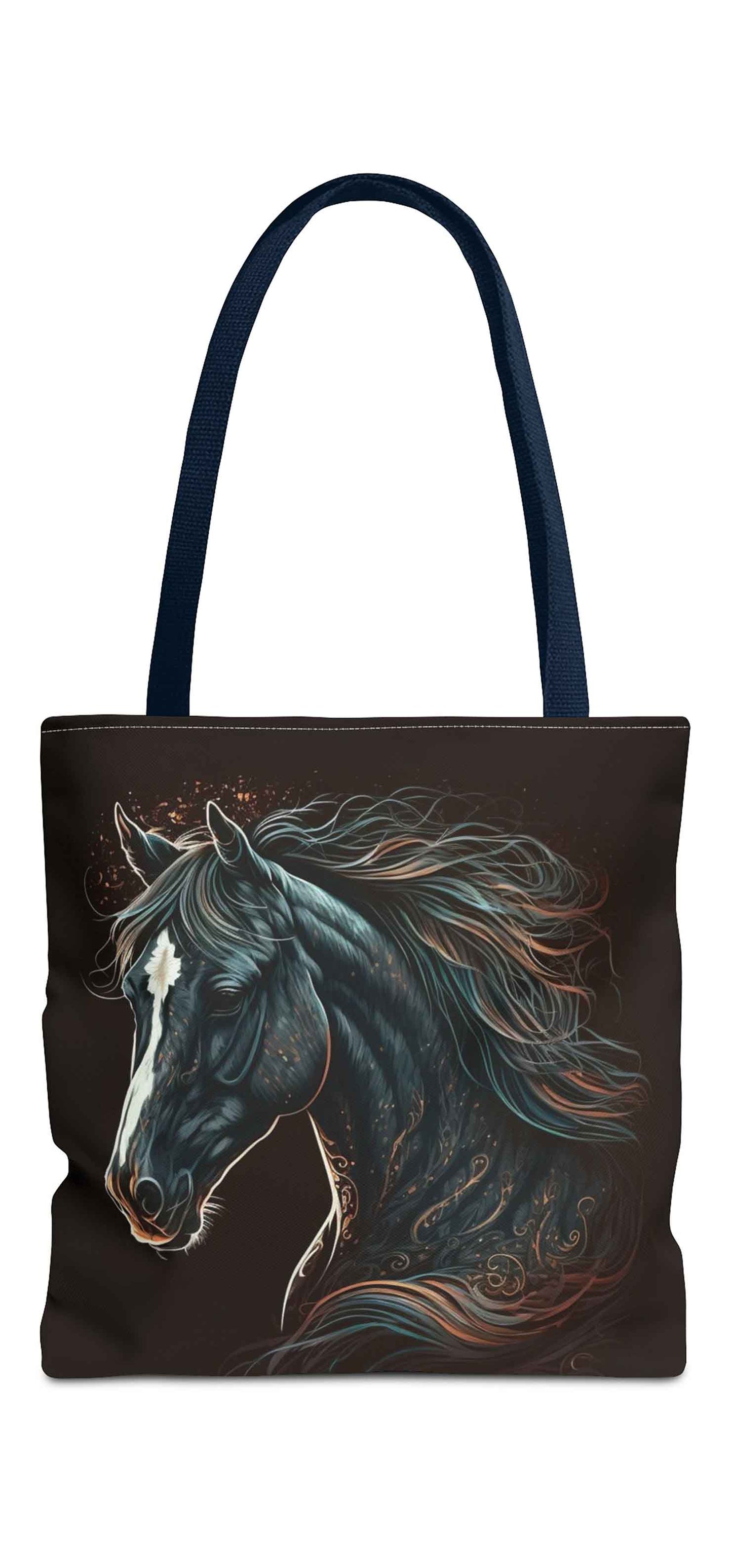 Elegant Black Horse Tote Bag