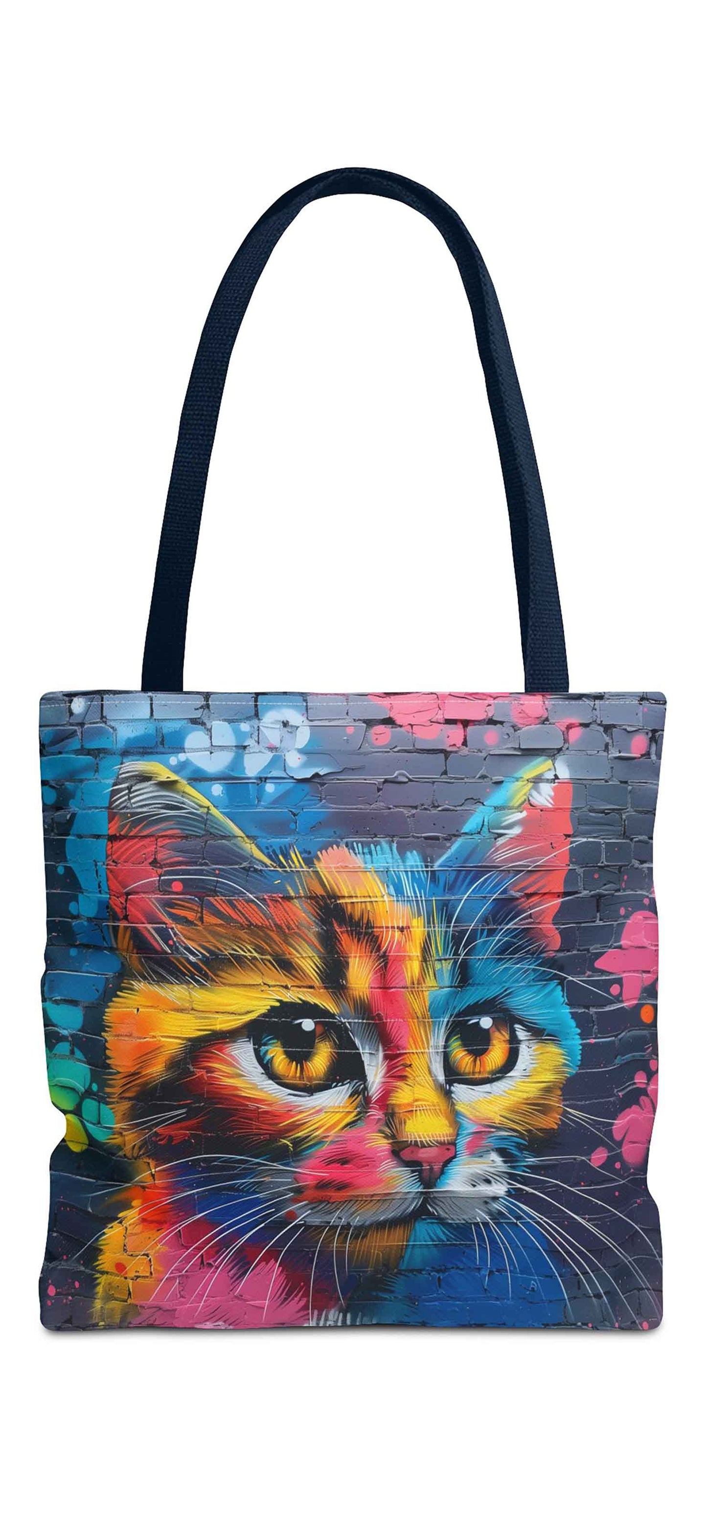 Street Art Cat Tote Bag