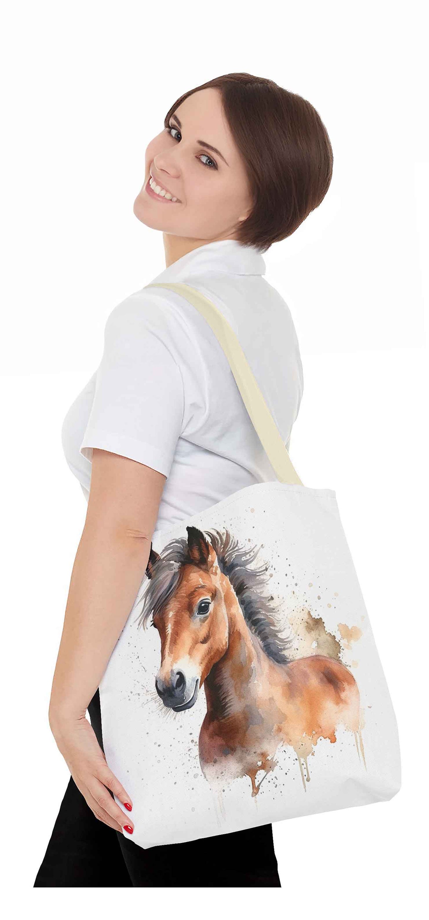 Watercolour Foal Horse Tote Bag