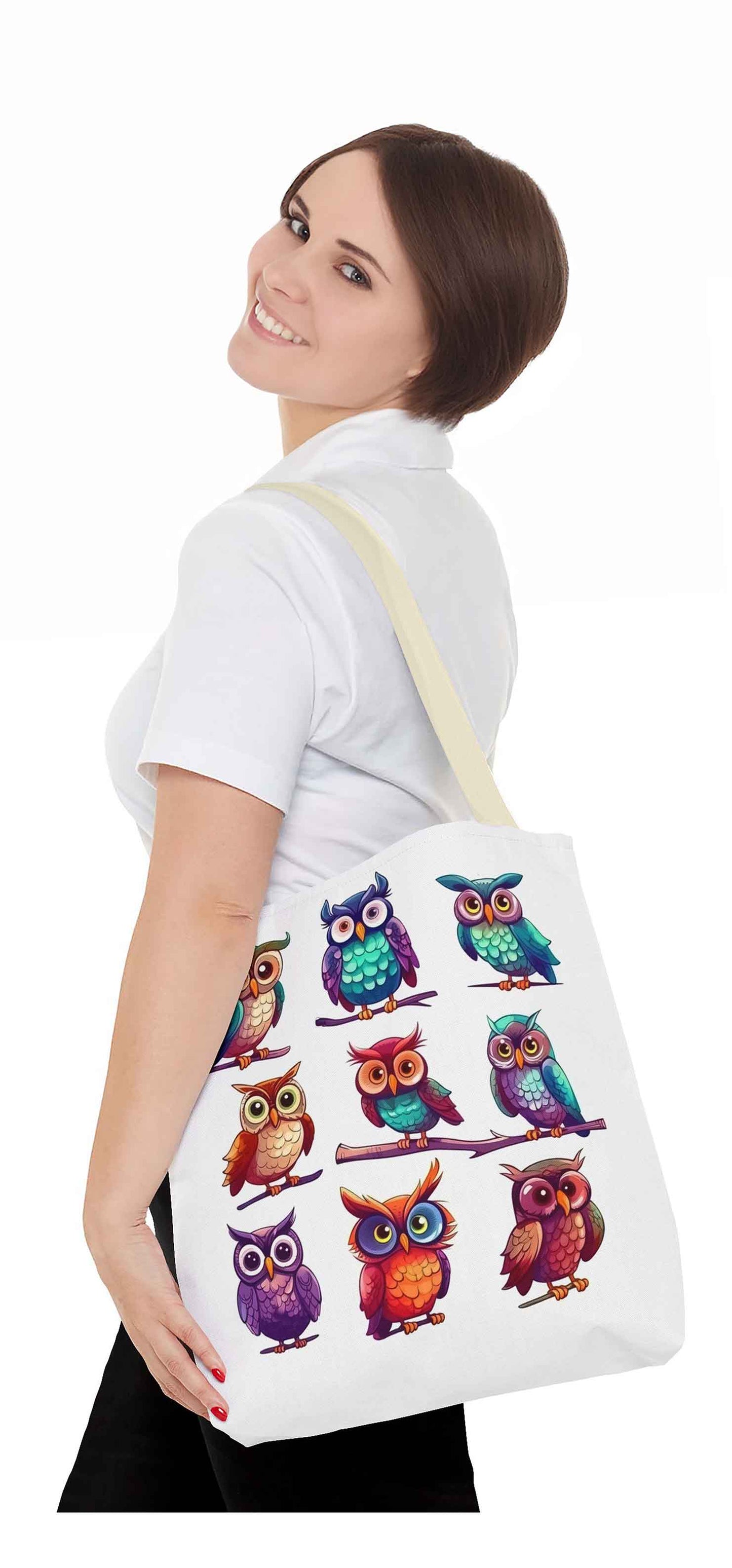 Feather Fiesta Owl Tote Bag