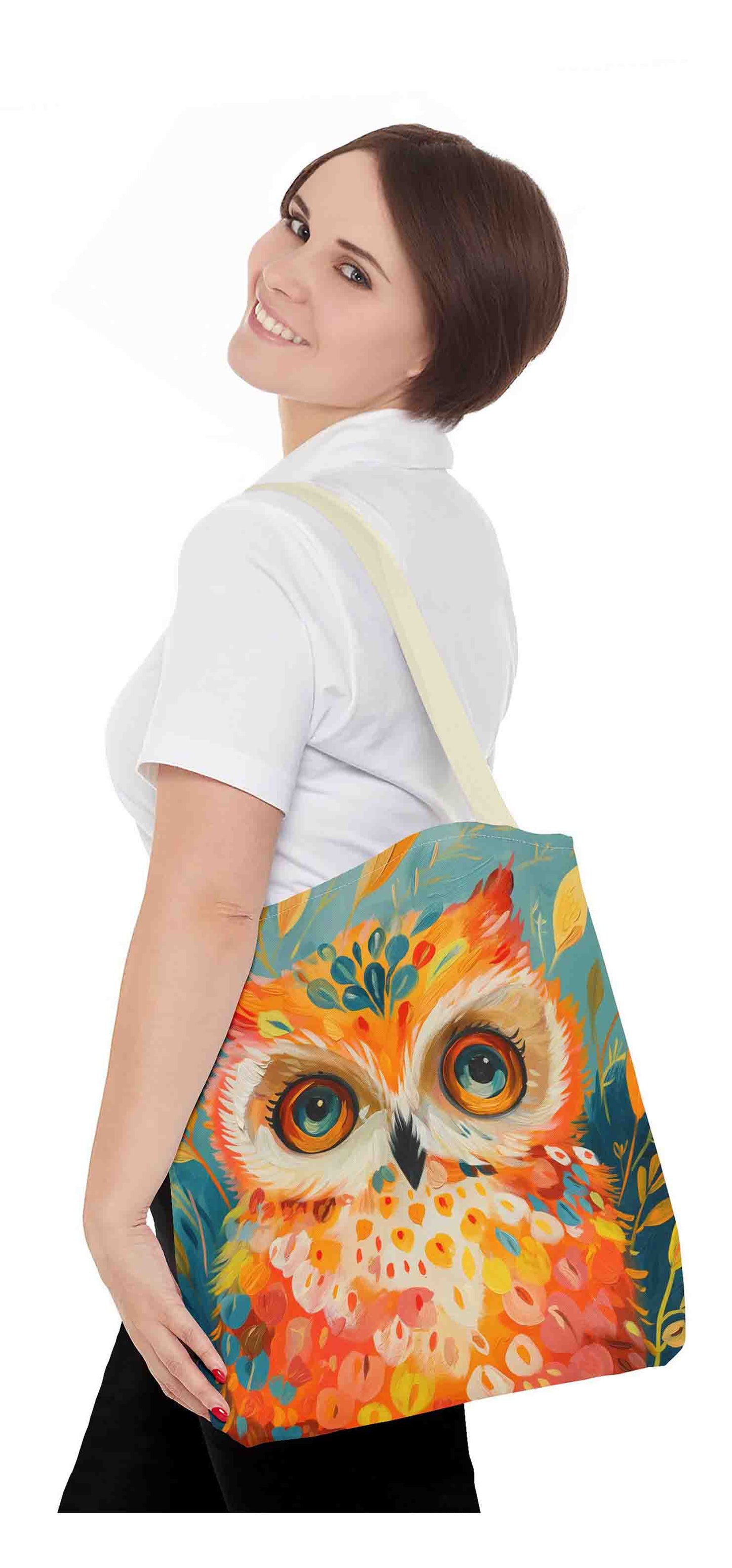 Wisdom Whimsy Owl Tote Bag