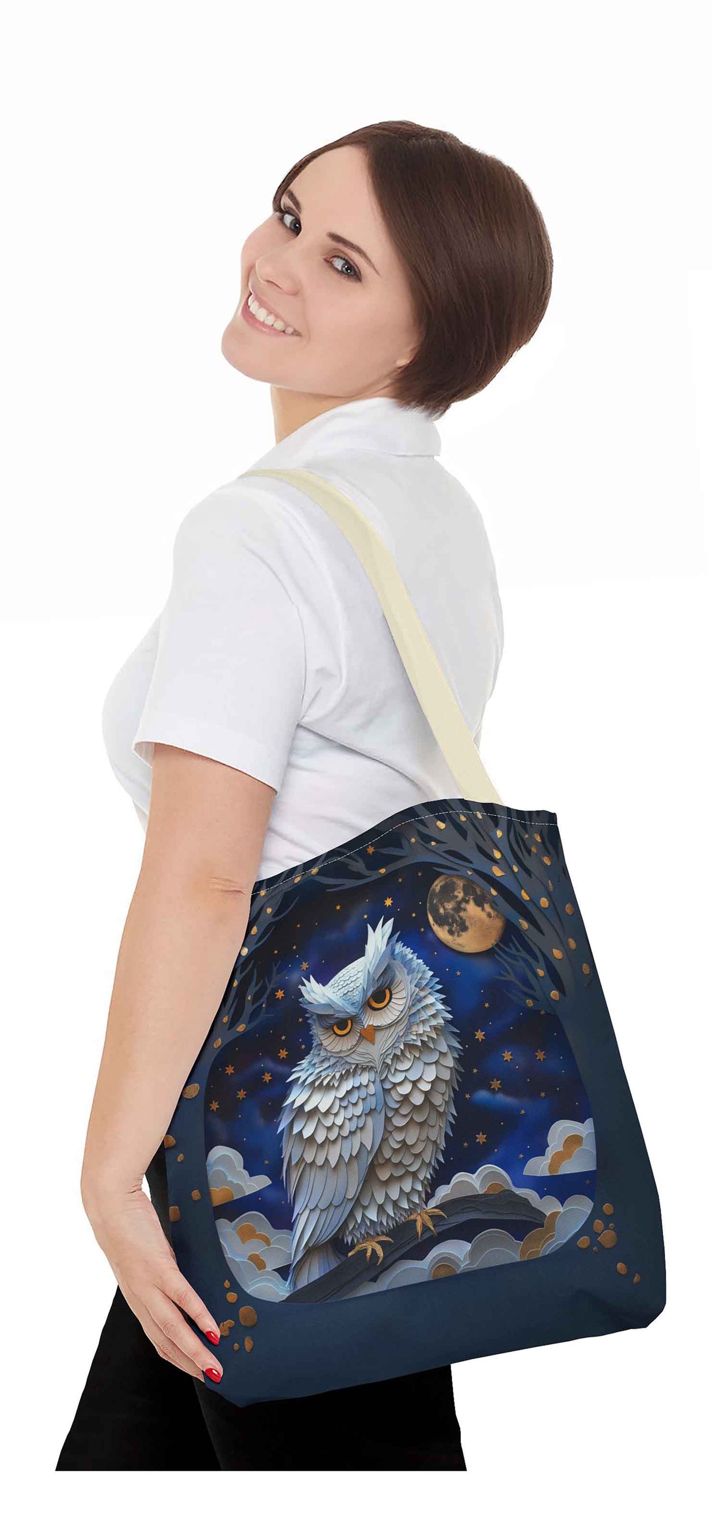 Kirigami Owl Tote Bag