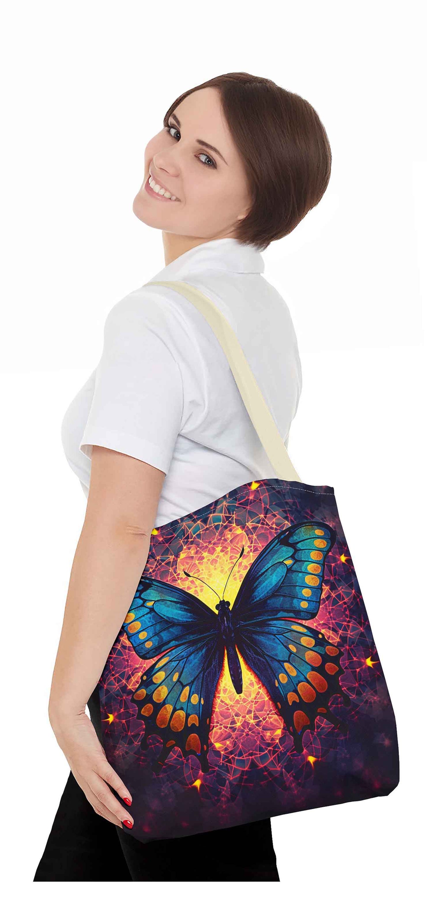 Magical Mandala Butterfly Tote Bag