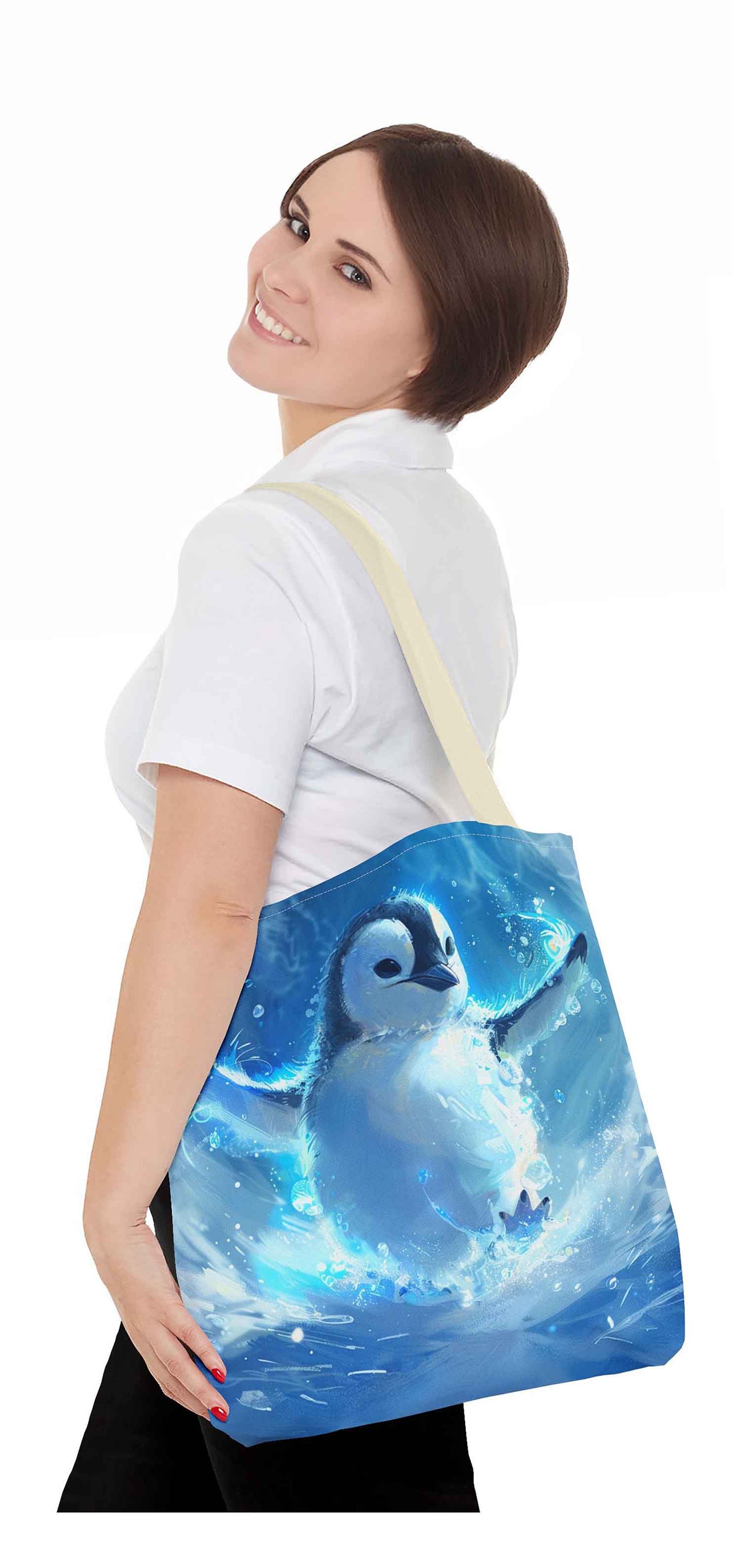 Arctic Joy Penguin Tote Bag